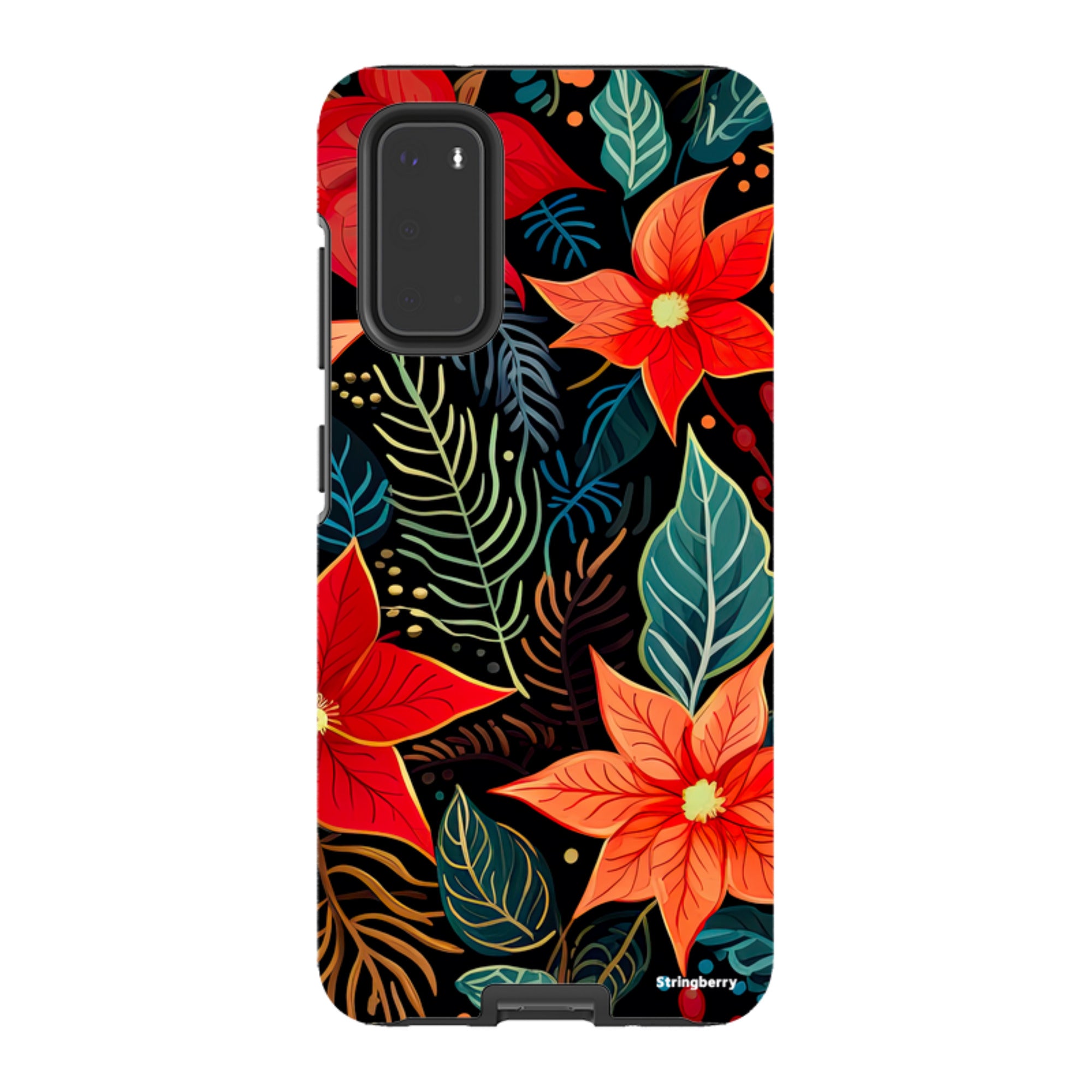 Samsung Tough Case -Red Winter Floral