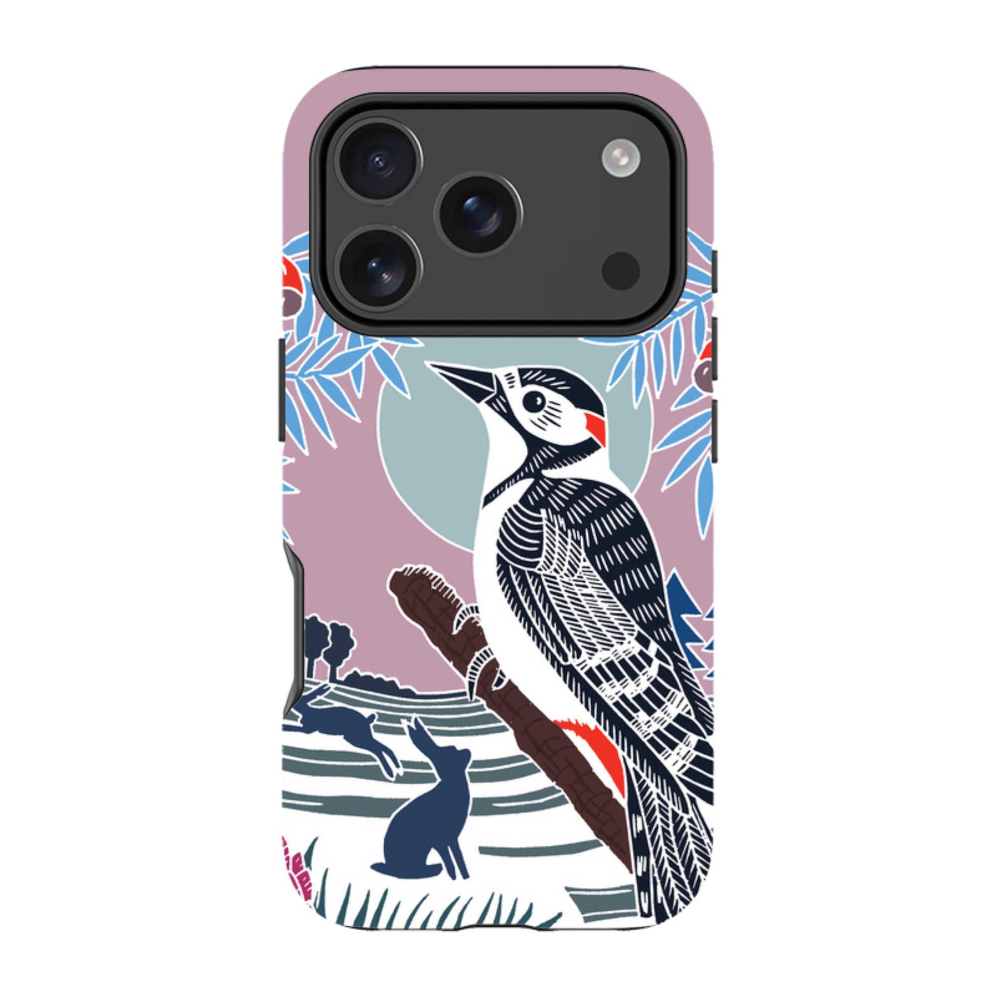 iPhone Tough Case - Woodpecker Pale By Kate Heiss
