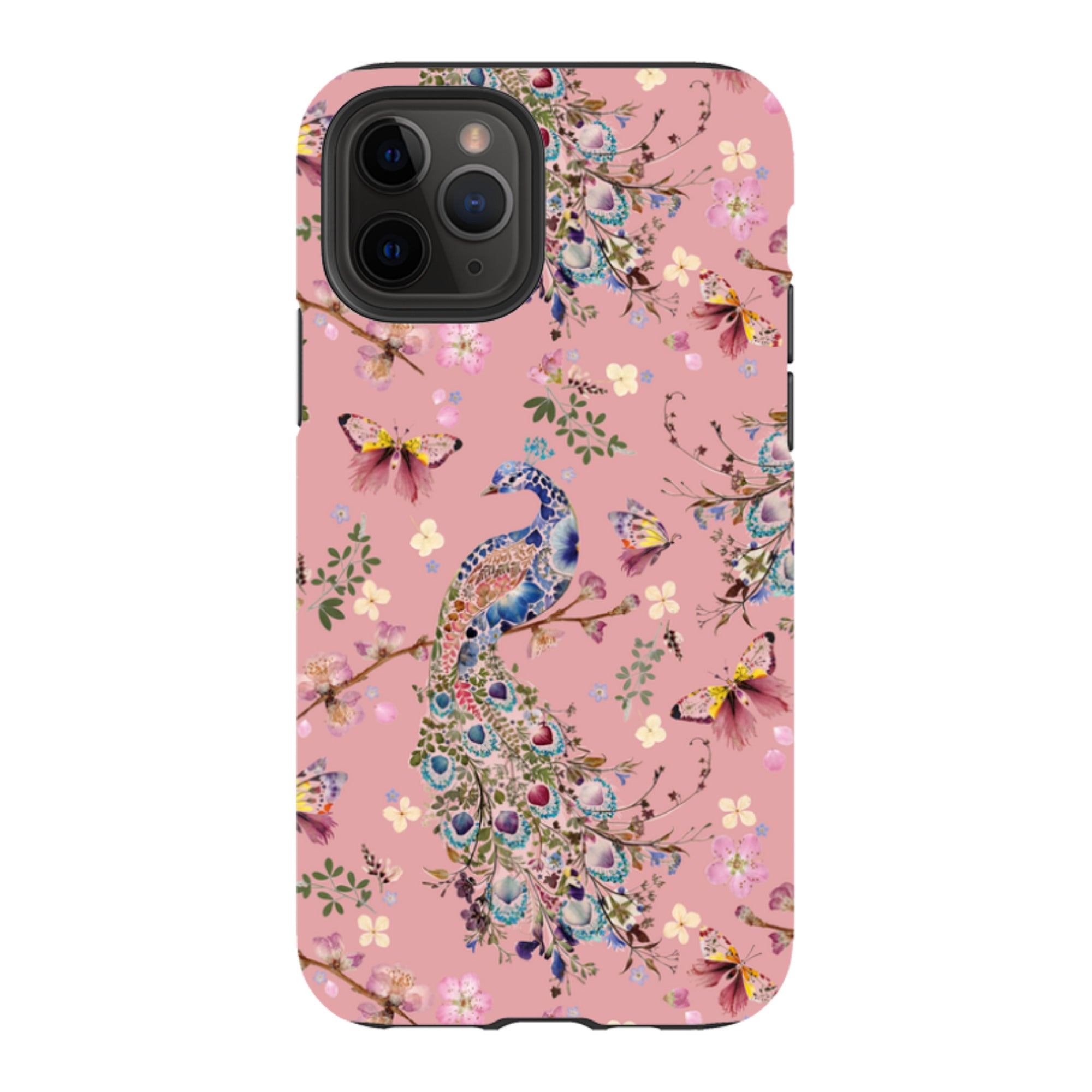 iPhone Tough Case - Peacock and Cherry Blossoms Lupine By Helen Ahpornsiri