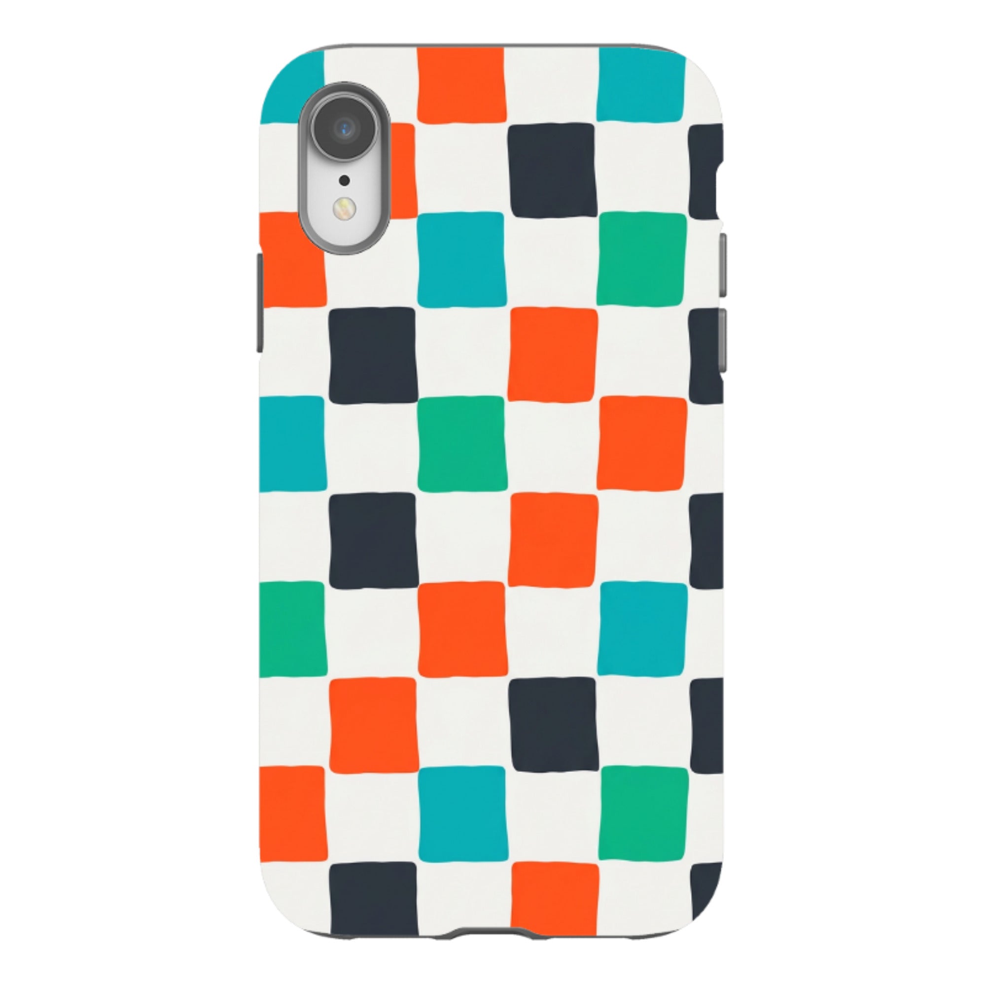 iPhone Tough Case - Multi-Color Checkerboard