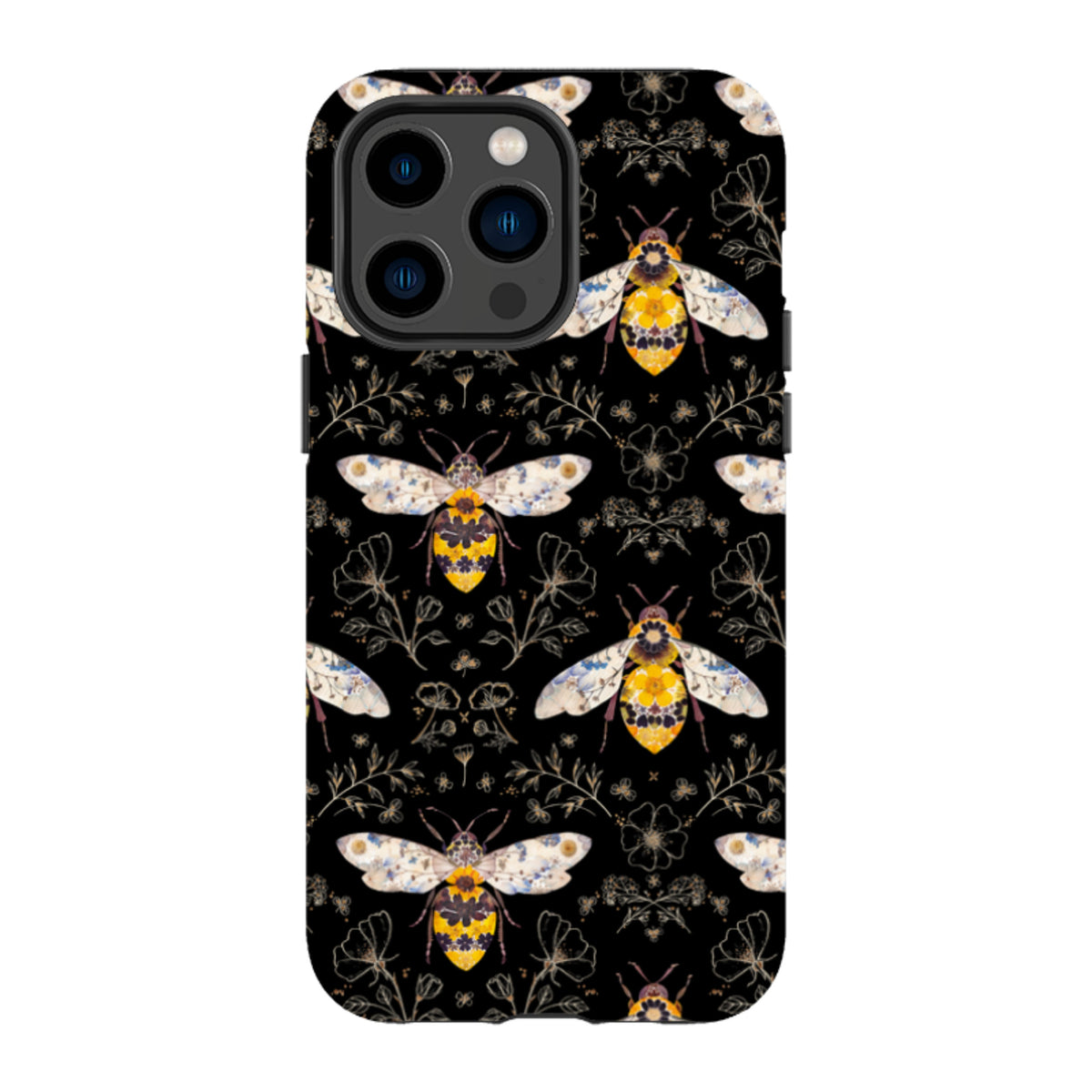 iPhone Tough Case - Midnight Bumble Bee Multi By Helen Ahpornsiri