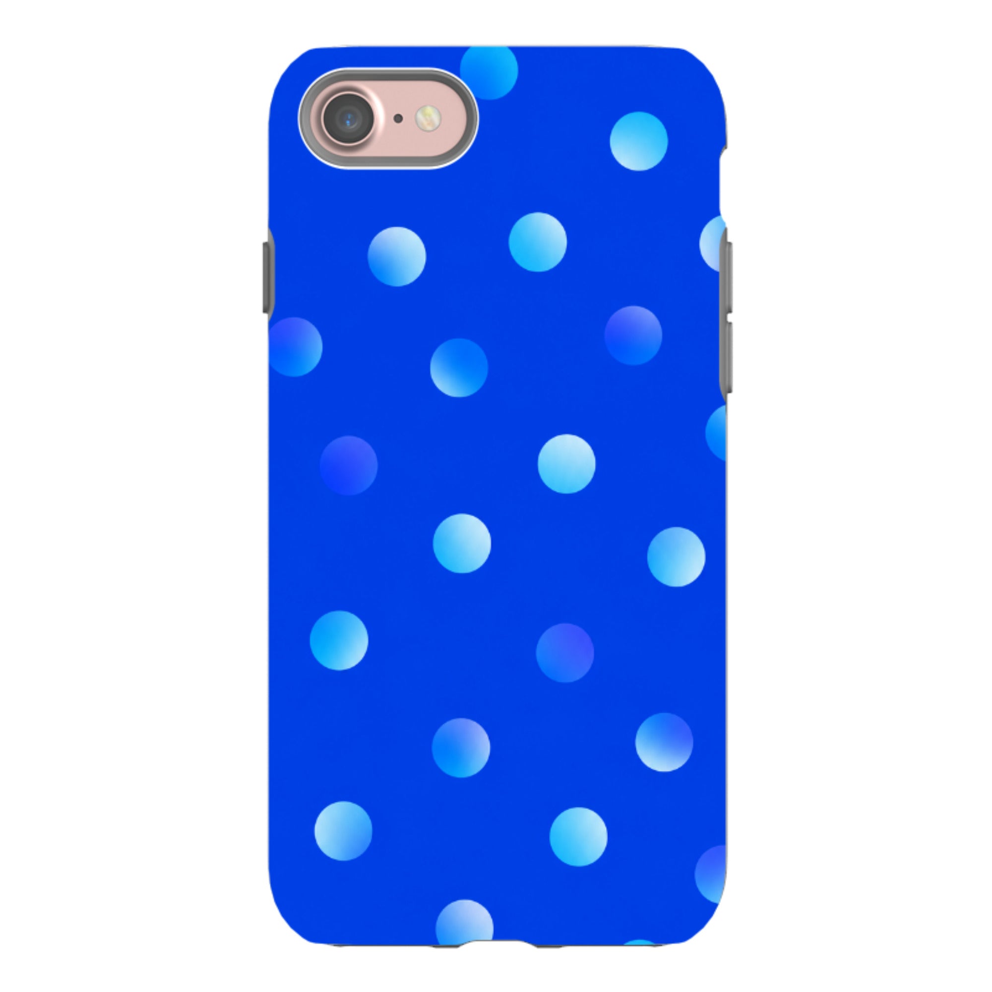 iPhone Tough Case - Blue Polka Dot