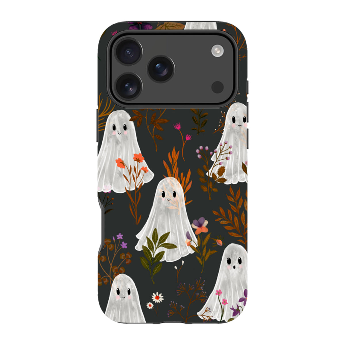 iPhone Tough Case - Ghost in the Garden - Charcoal By Katherine Quinn