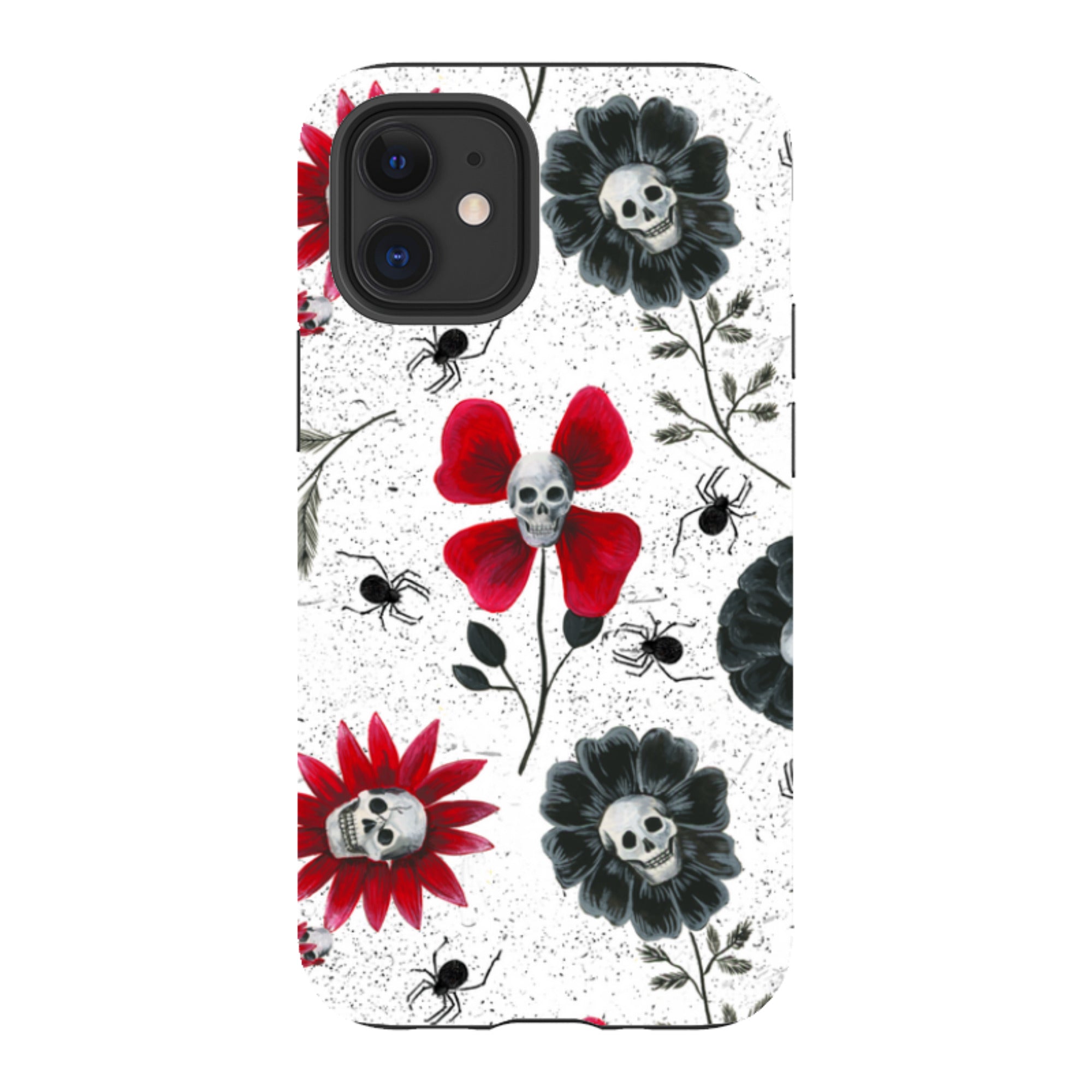 iPhone Tough Case - Skull Flowers By Abby Jacobs