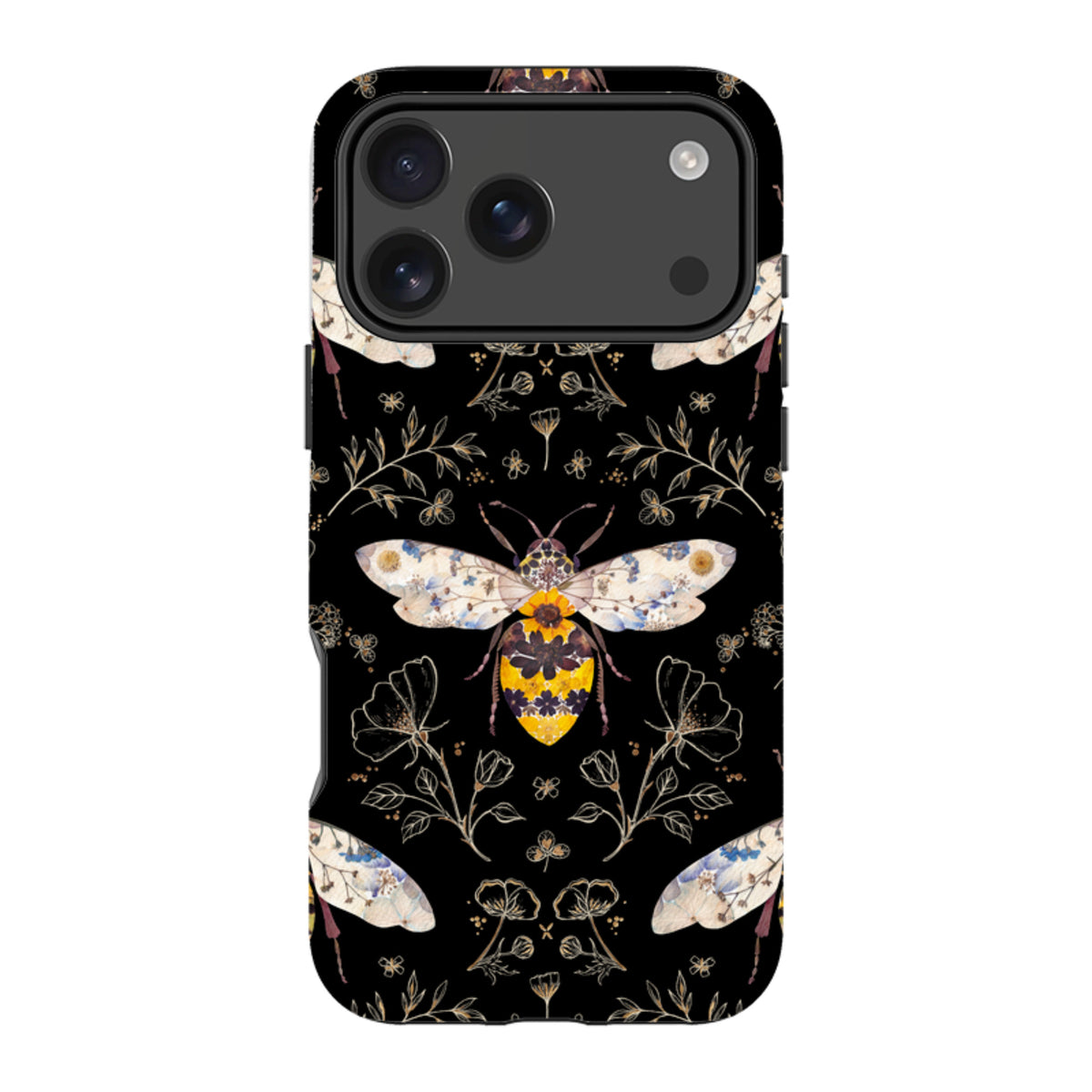 iPhone MagSafe Tough Case - Midnight Bumble Bee By Helen Ahpornsiri