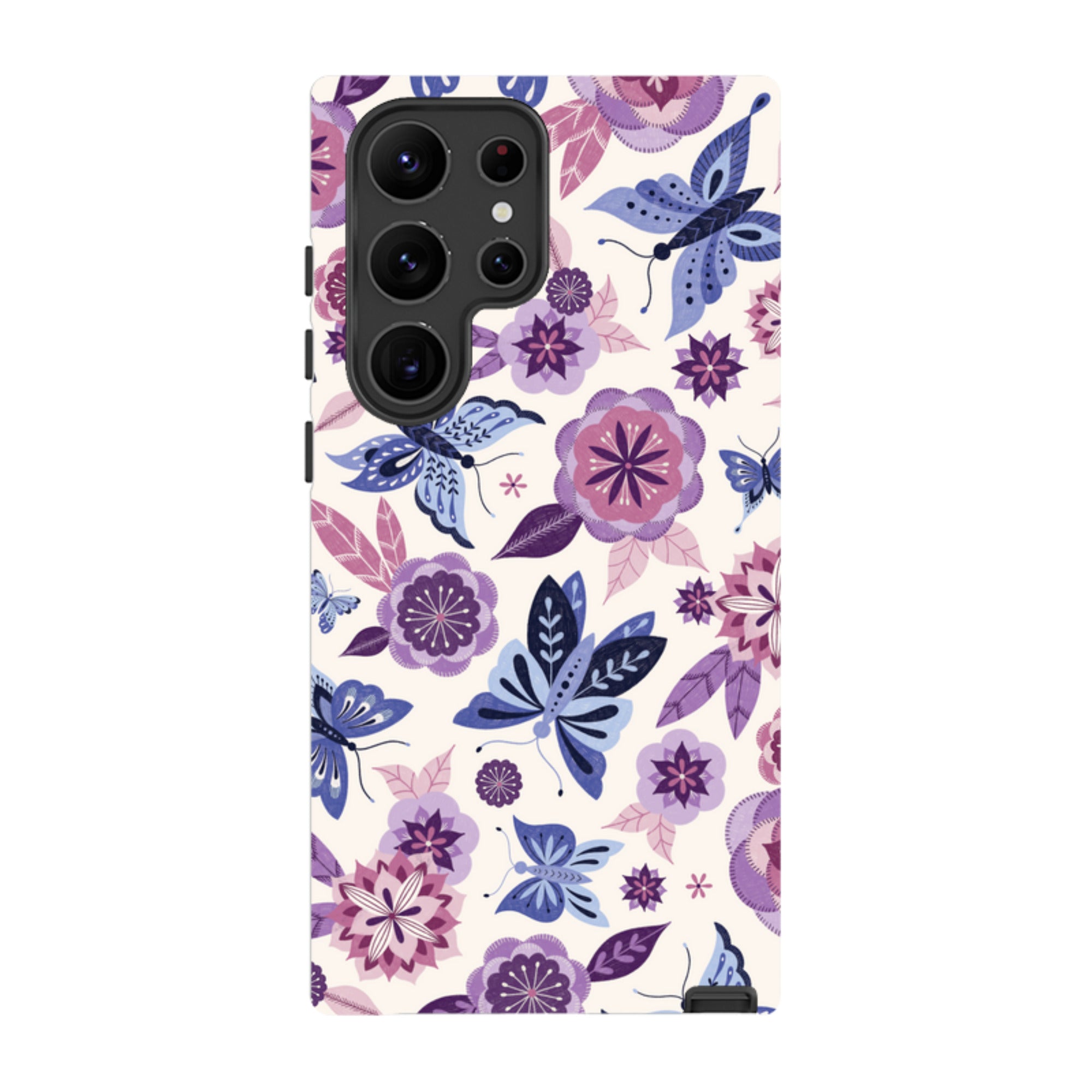 Samsung Tough Case - Butterfly Blooms Ivory By Jenny Zemanek