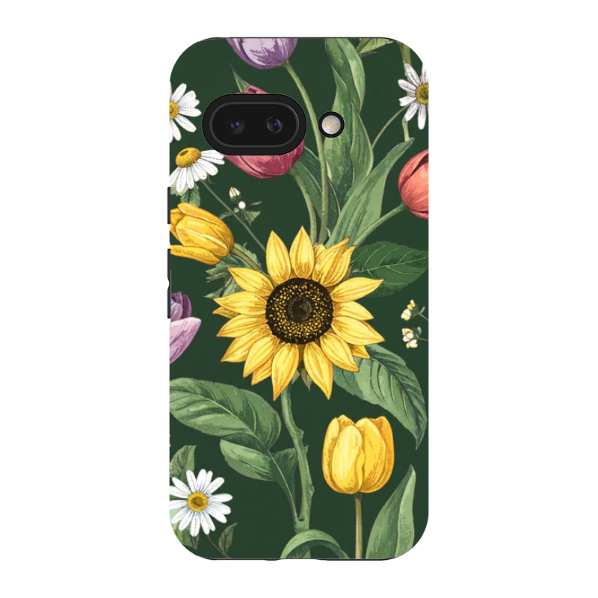 Google Tough Case - Green Sunflowers