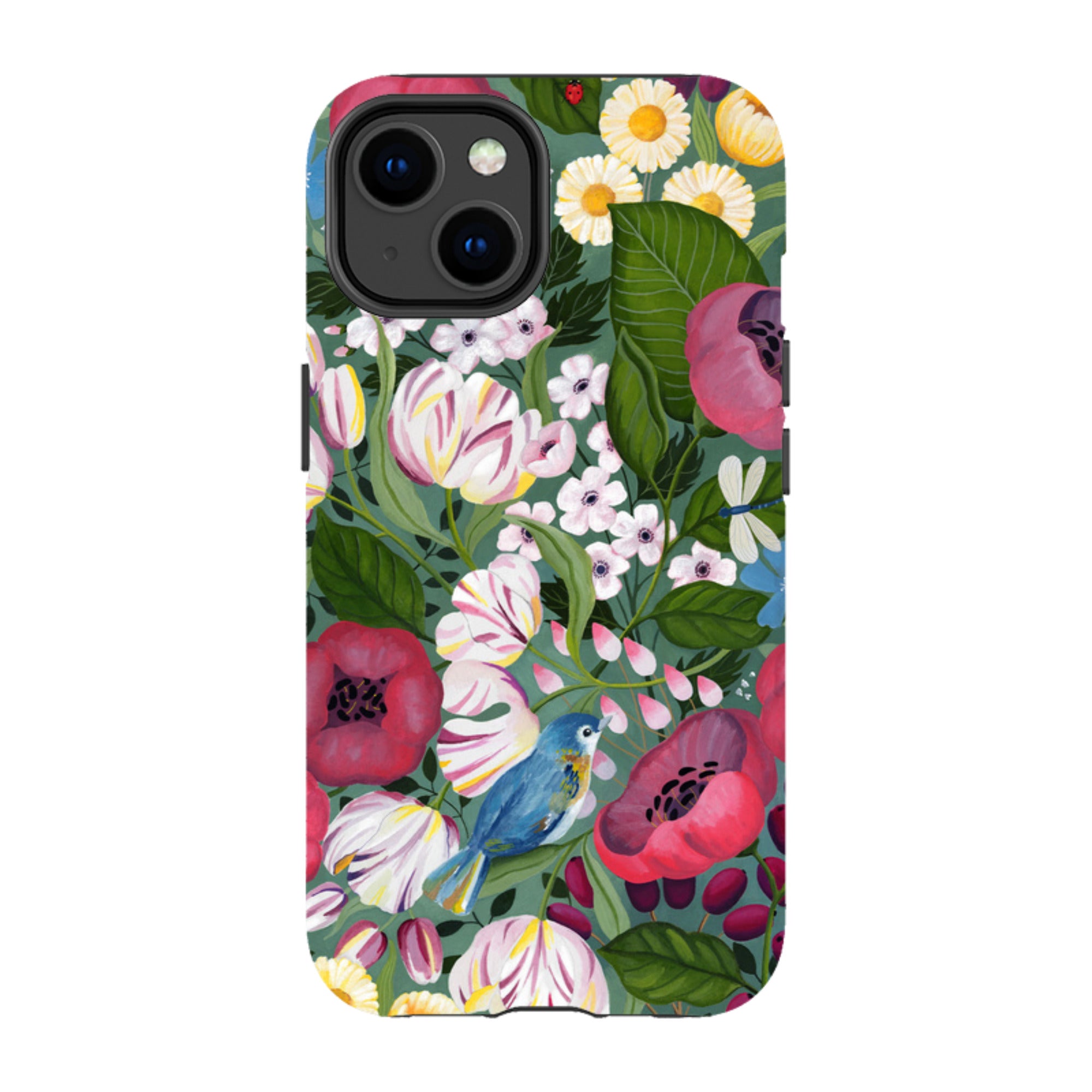 iPhone Tough Case - Bluebird Flowers By Bex Parkin
