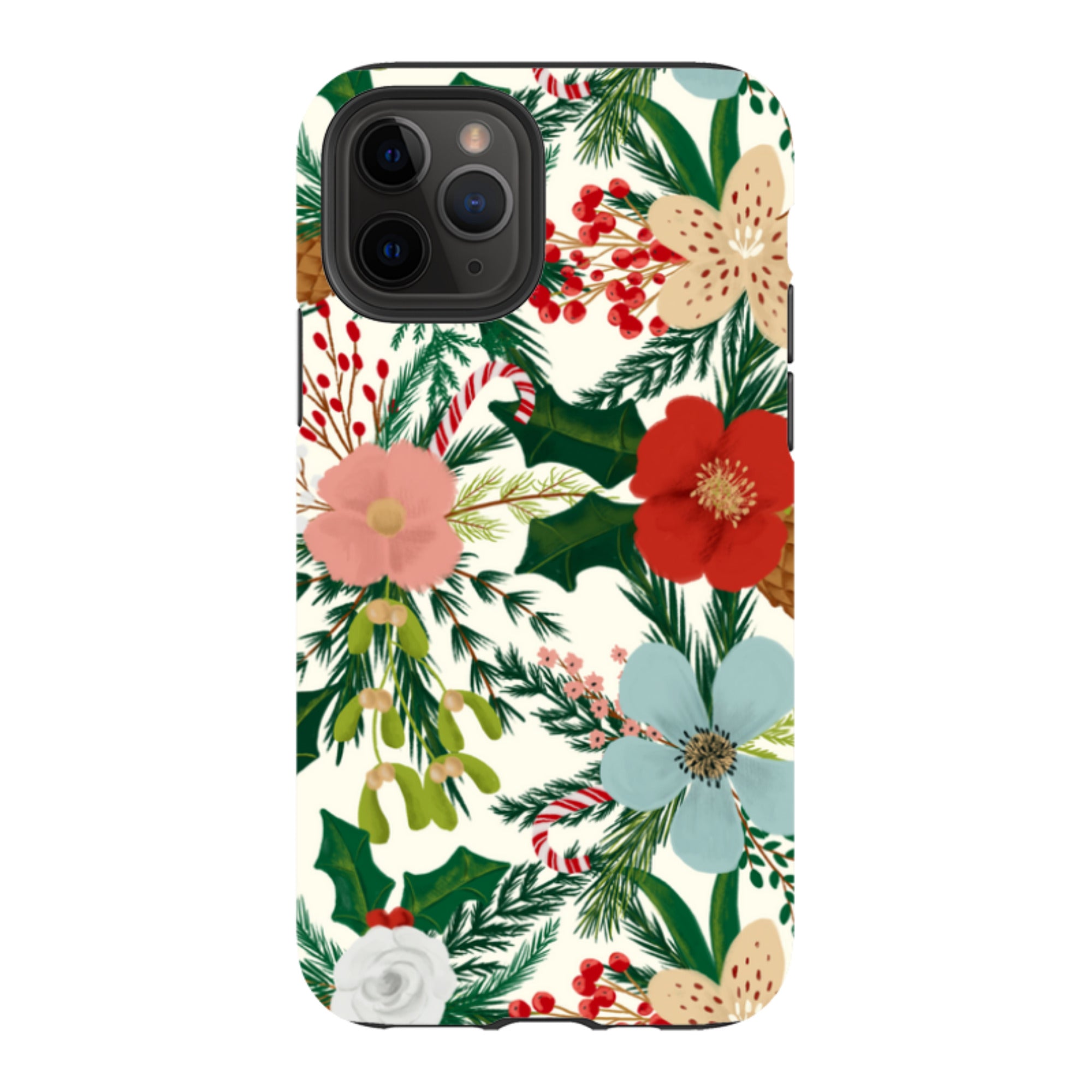 iPhone Tough Case - Christmas Florals By Abby Jacobs