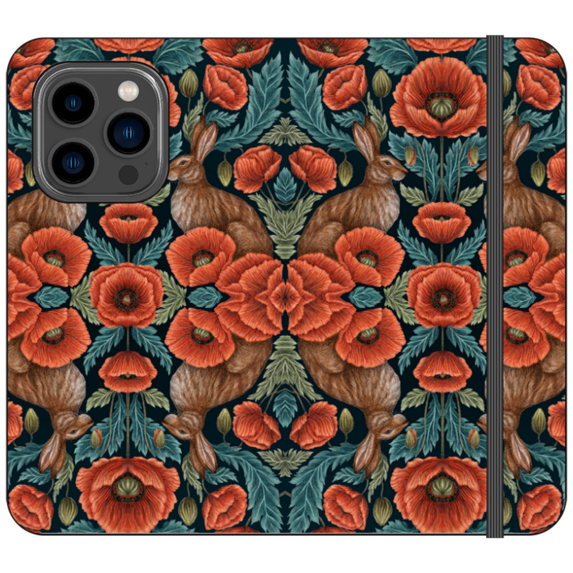 Poppy Red Wallet Case By Catherine Rowe