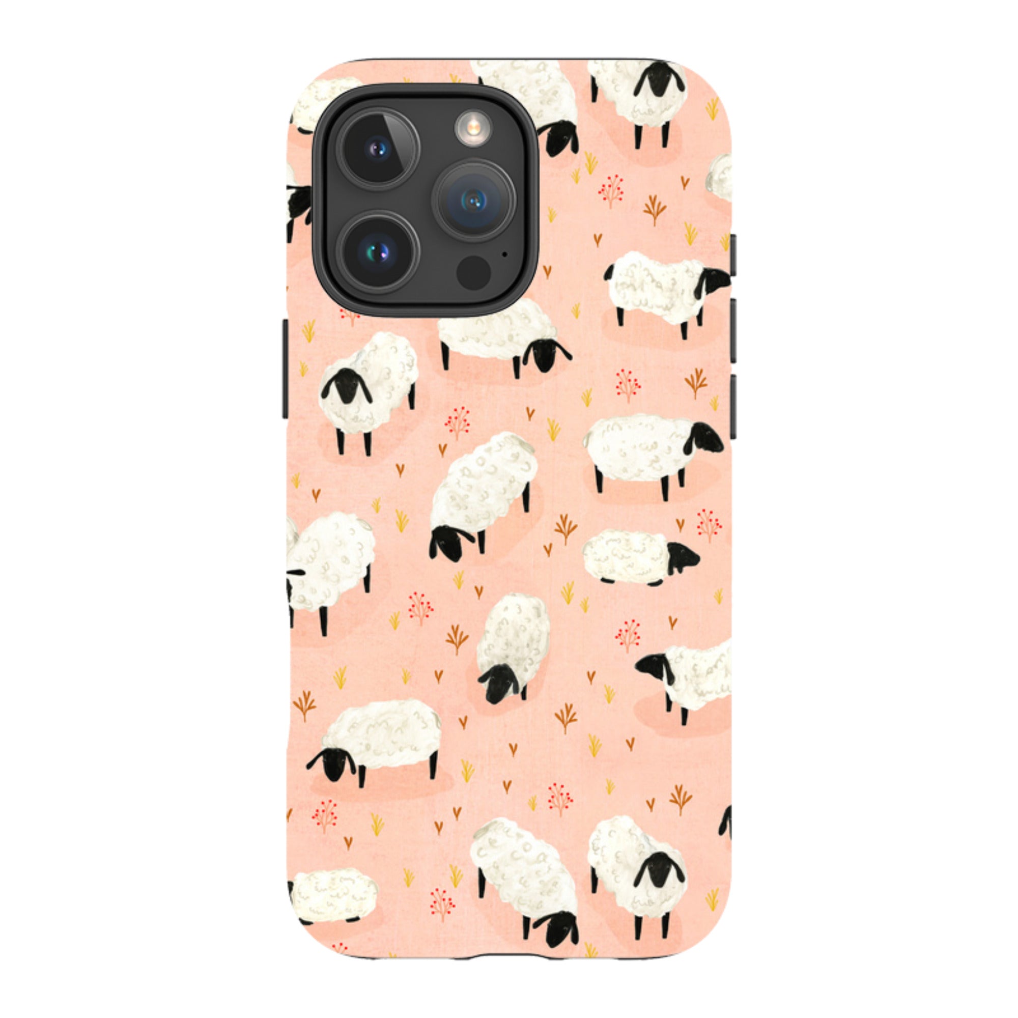 iPhone Tough Case - Sheep Pink By Katherine Quinn