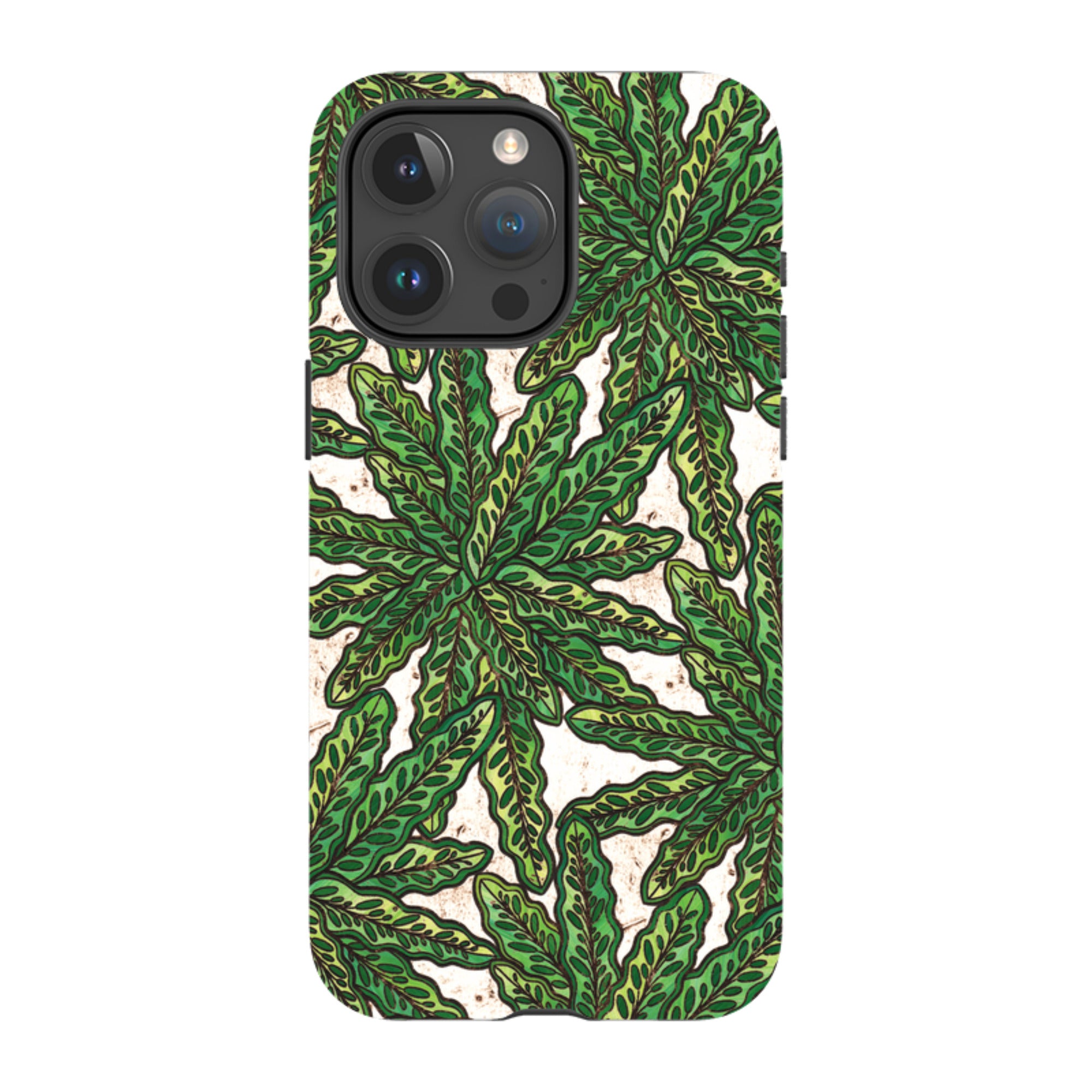 iPhone Tough Case - Green Floral By Amelia Bowman