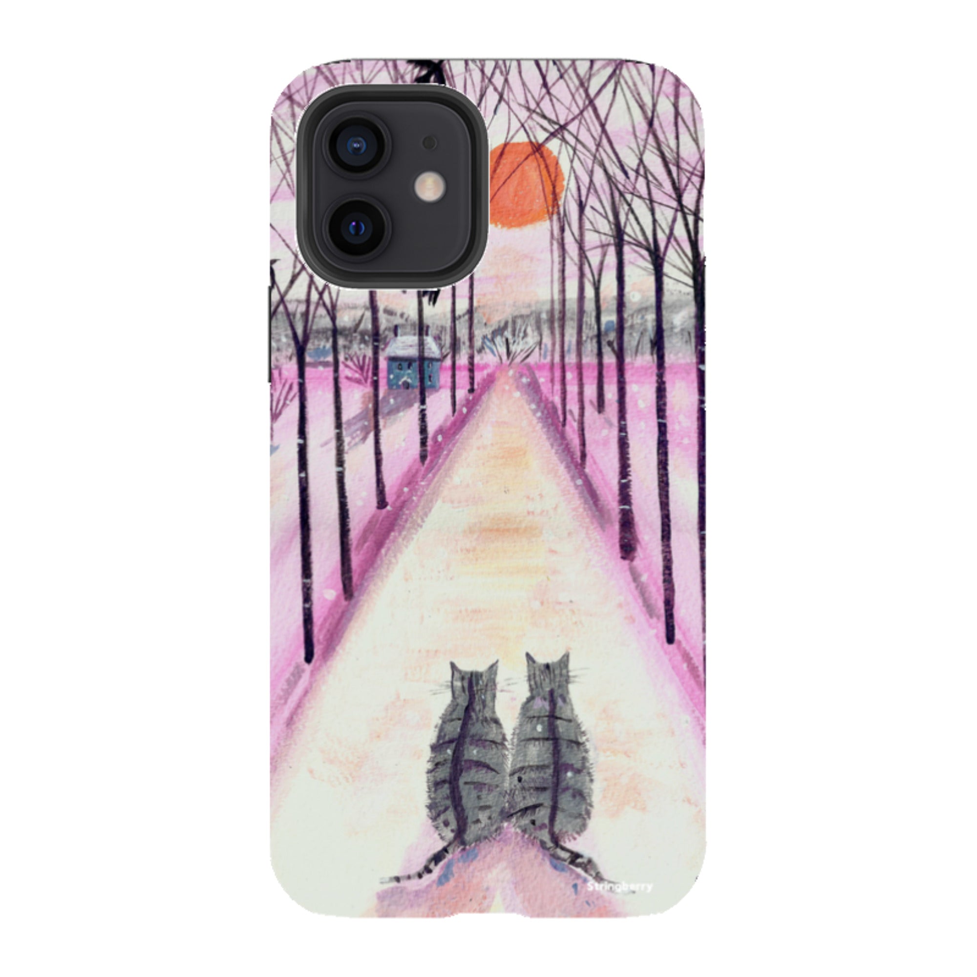 iPhone Tough Case - Winter Cats By Mary Stubberfield