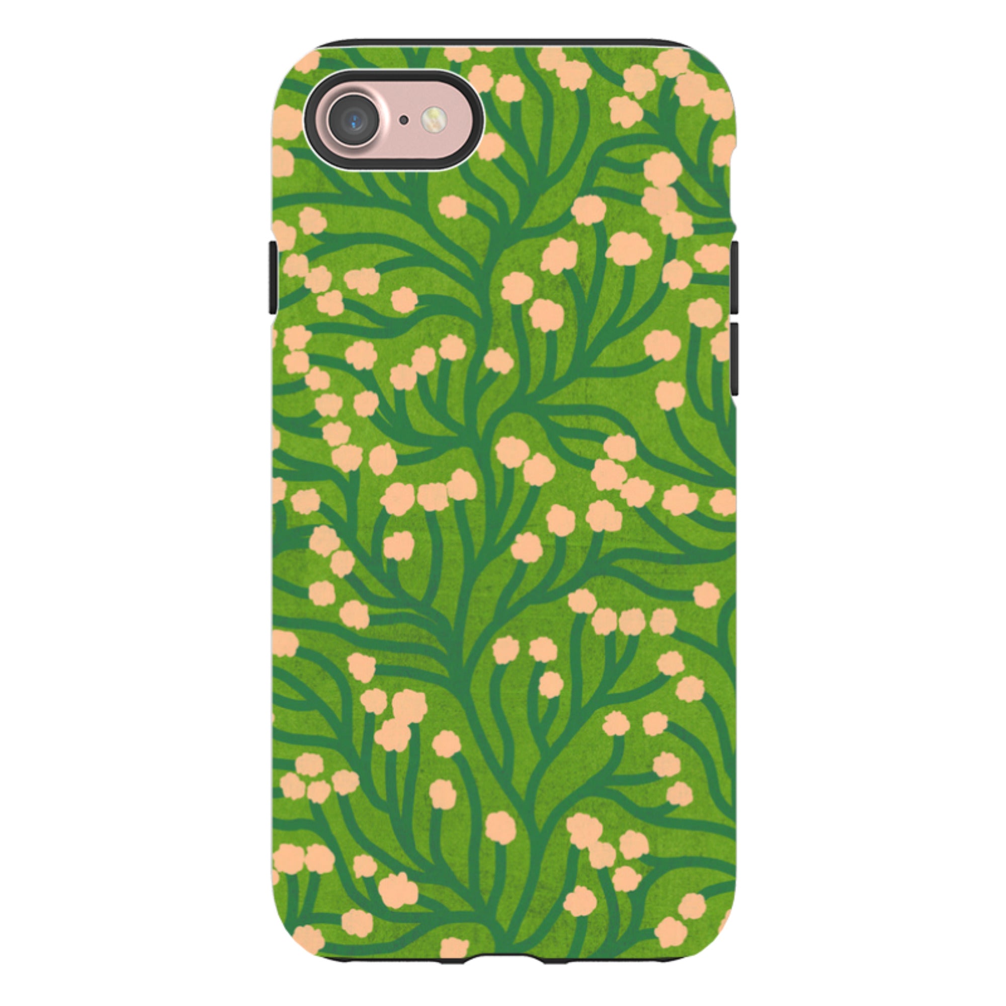 iPhone Tough Case - Vine Pink and Teal By Katherine Quinn