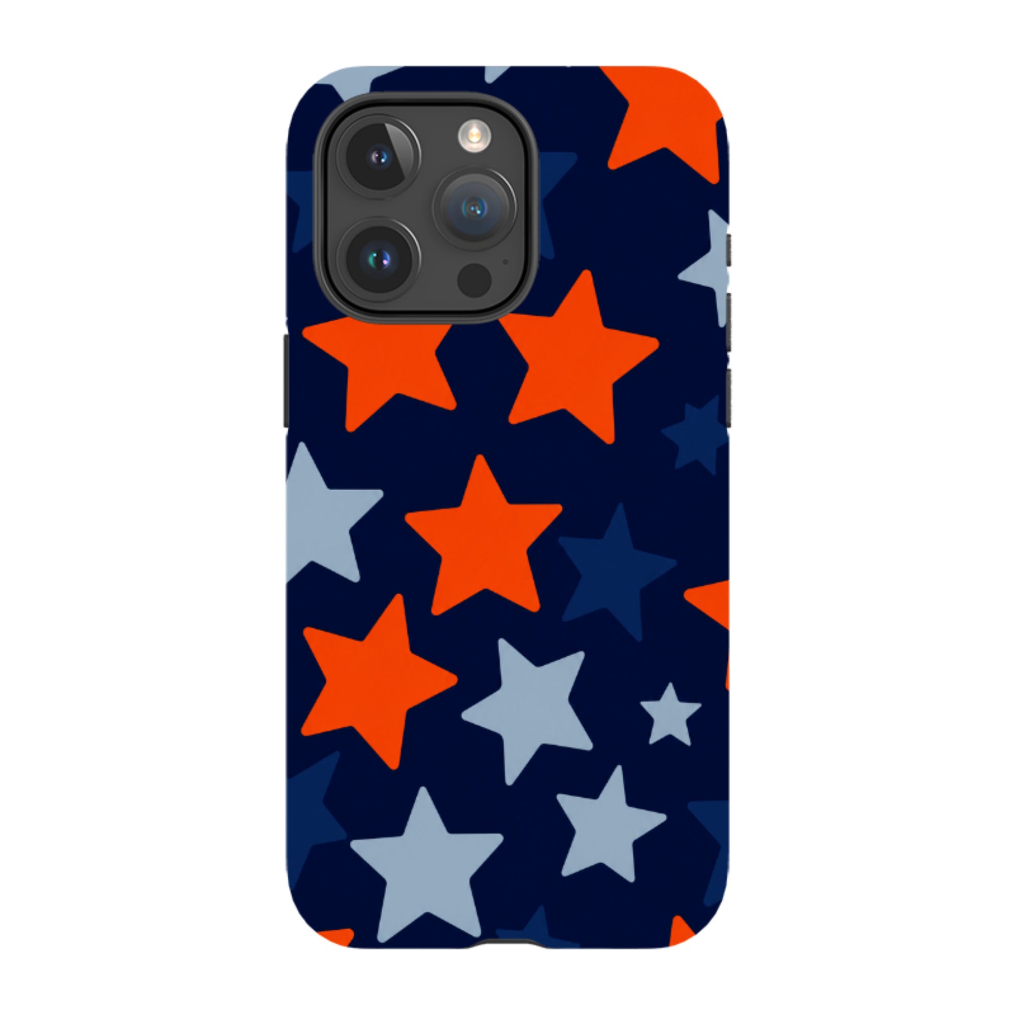 iPhone Tough Case - Navy Blue & Orange Star