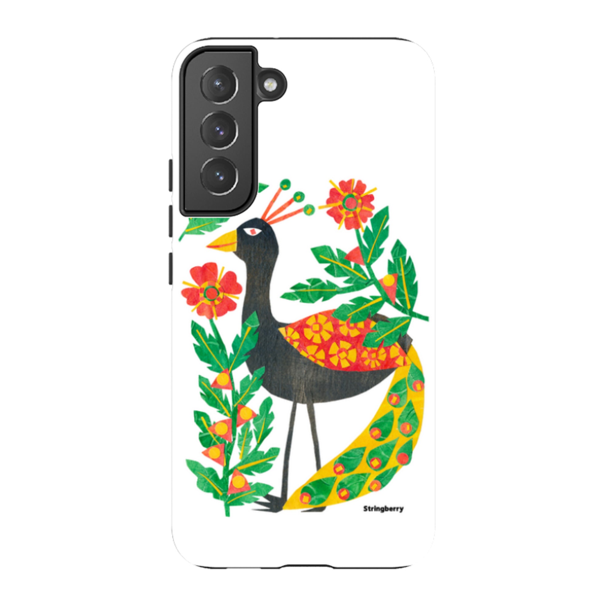 Samsung Tough Case - Folk Floral Peahen By Tracey English