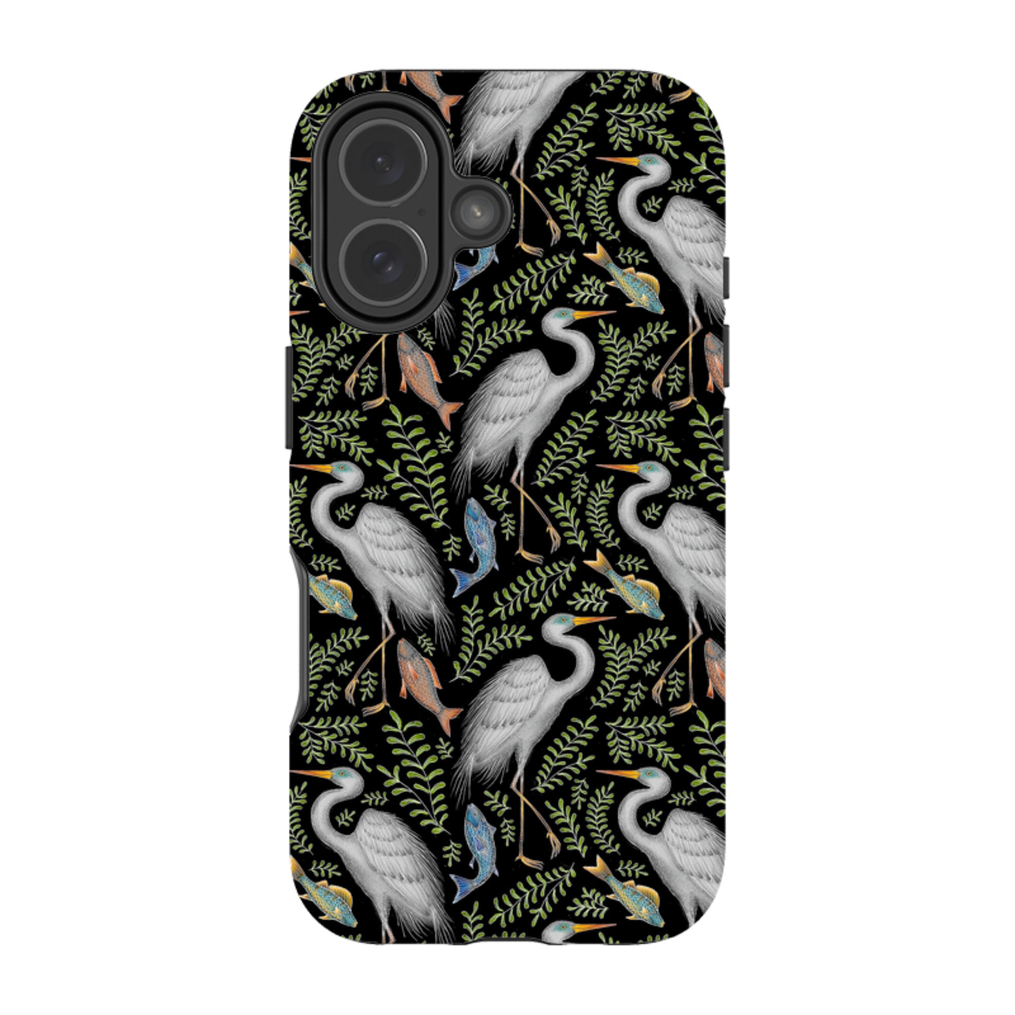 iPhone Tough Case - Egret Pattern By Catherine Rowe