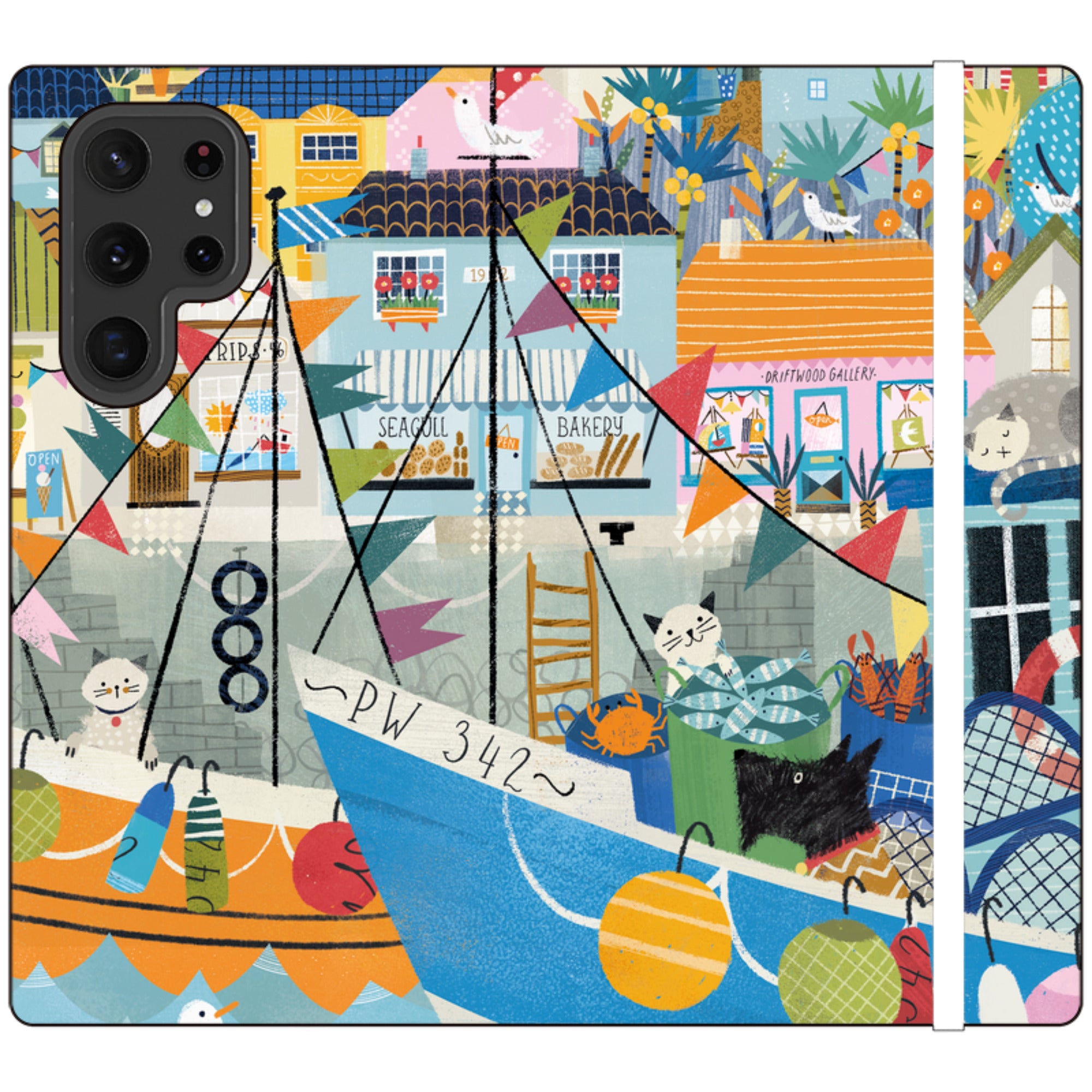 Night Harbour Wallet Case By Ali Brookes