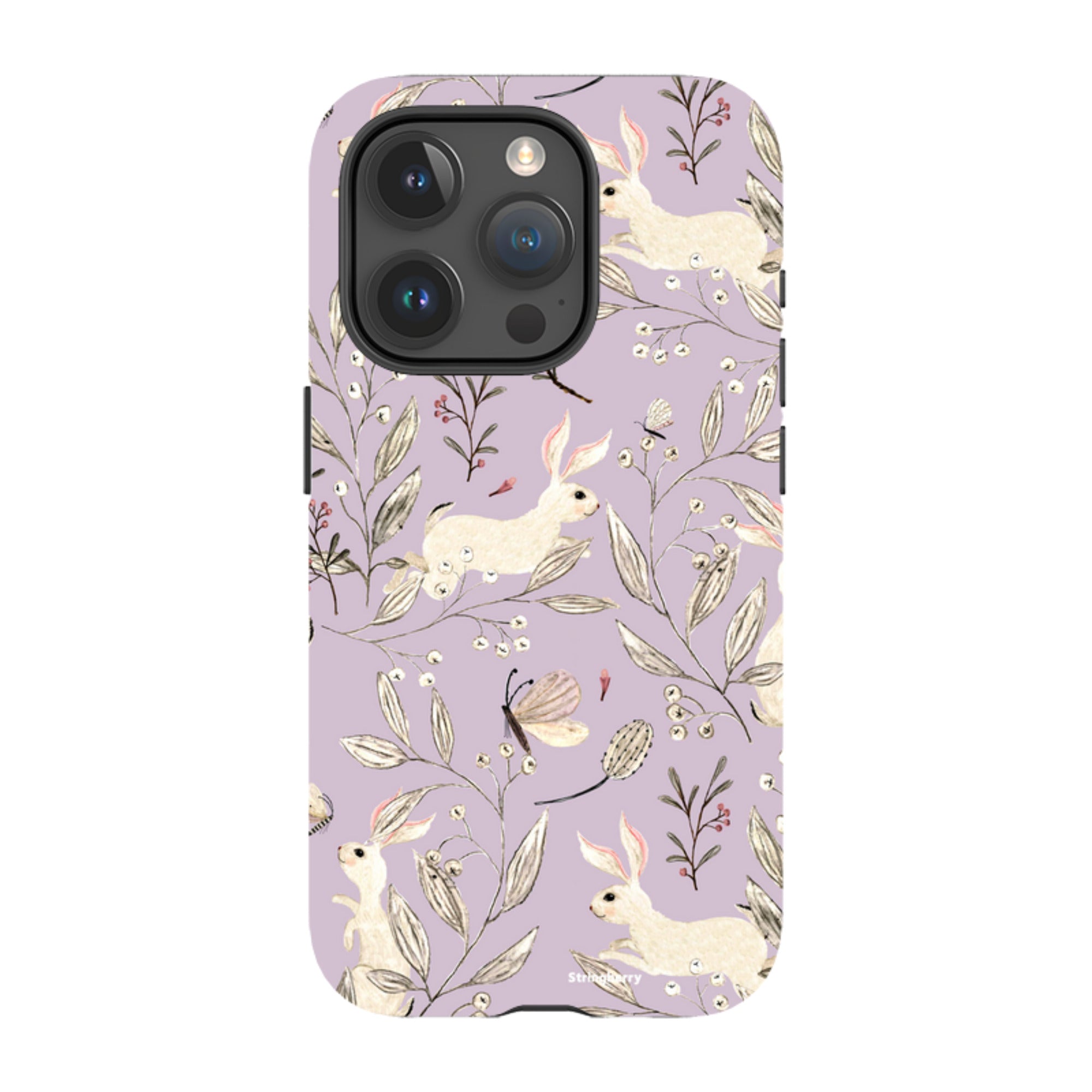 iPhone Tough Case - Bunnies Mauve By Katherine Quinn