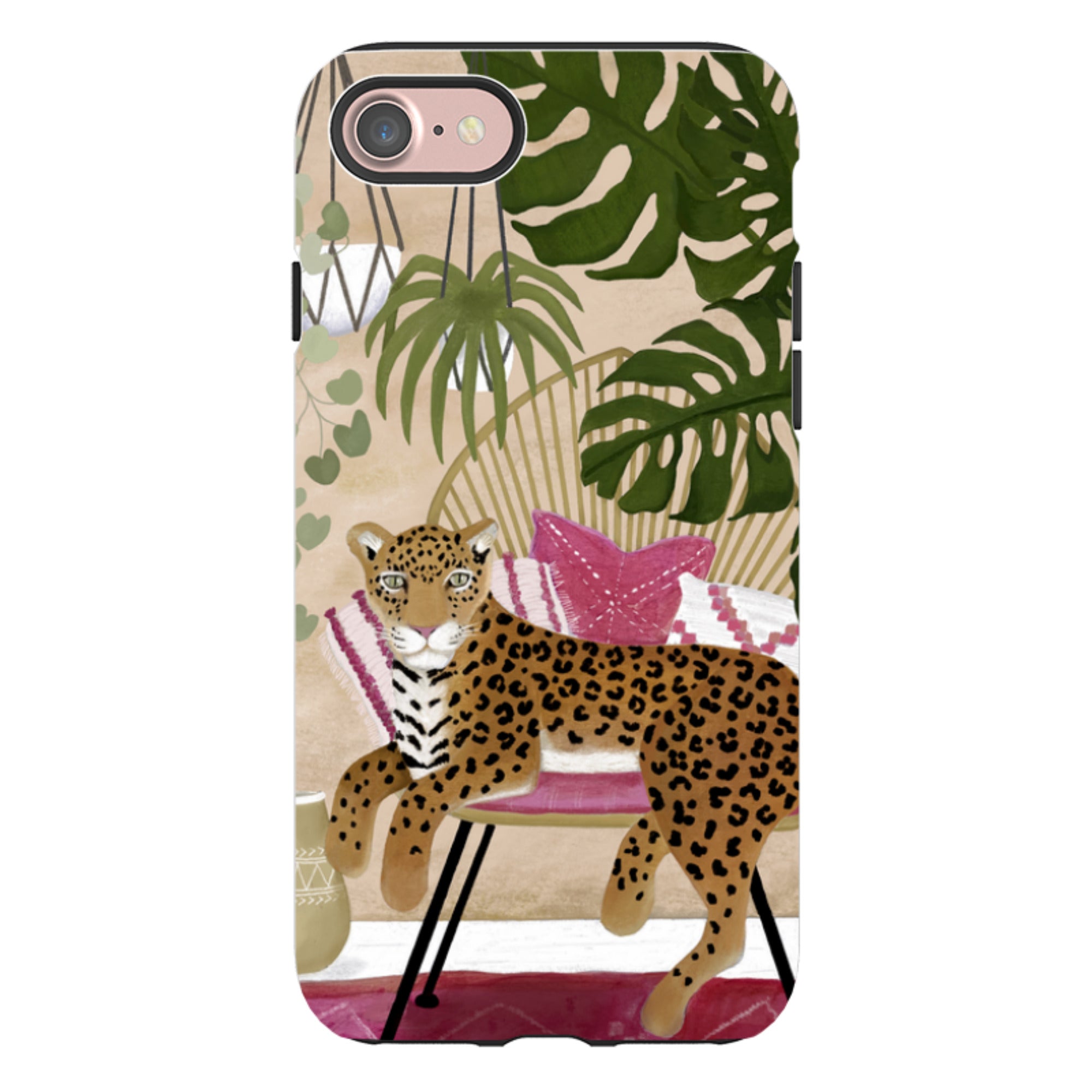 iPhone Tough Case - Boho Leopard Cream By Bex Parkin