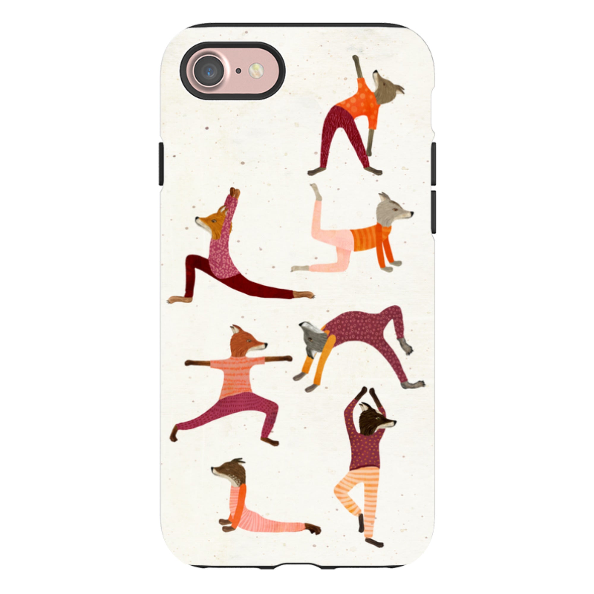 iPhone Tough Case - Fox Yoga By Katherine Quinn