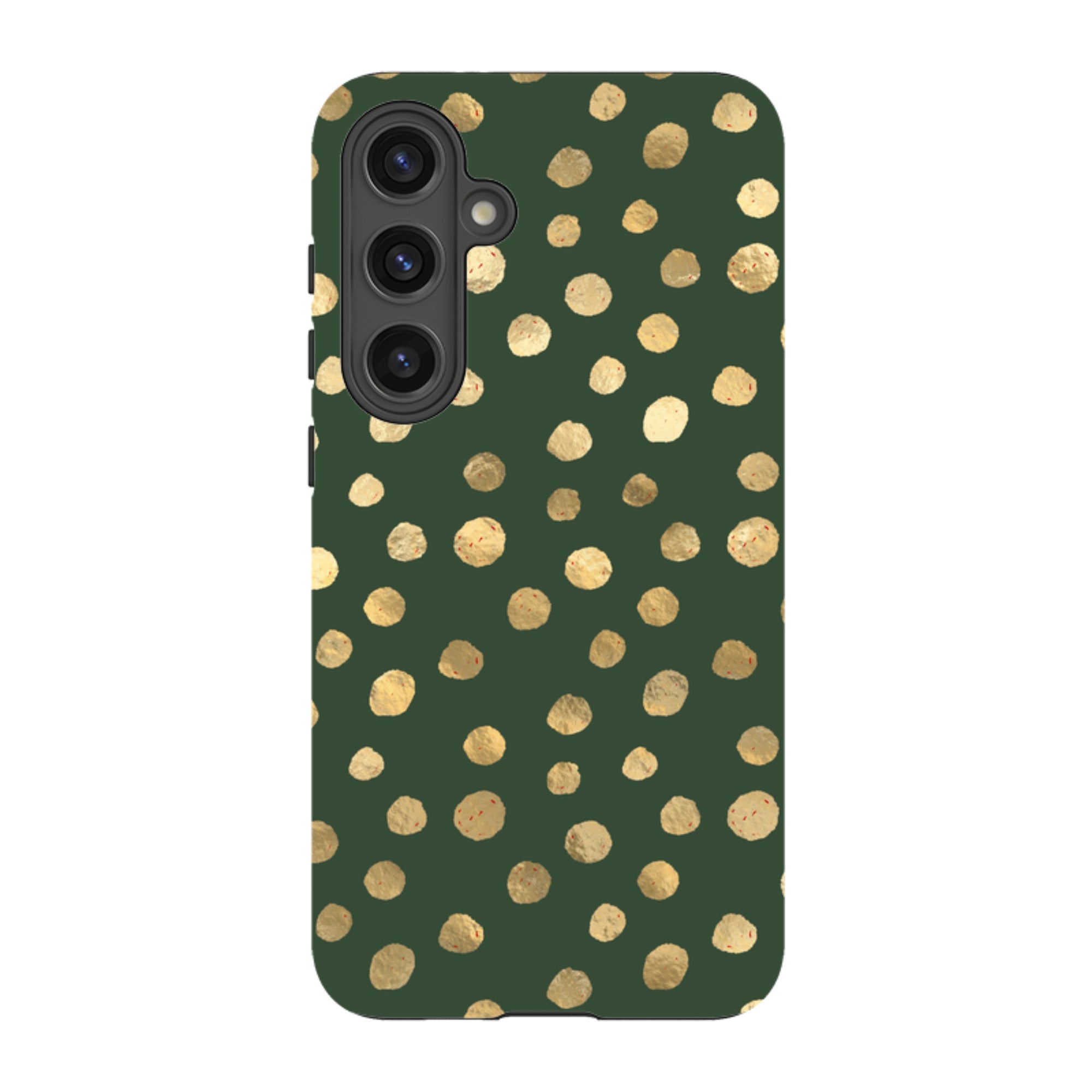 Samsung Tough Case - Green and Gold Dots