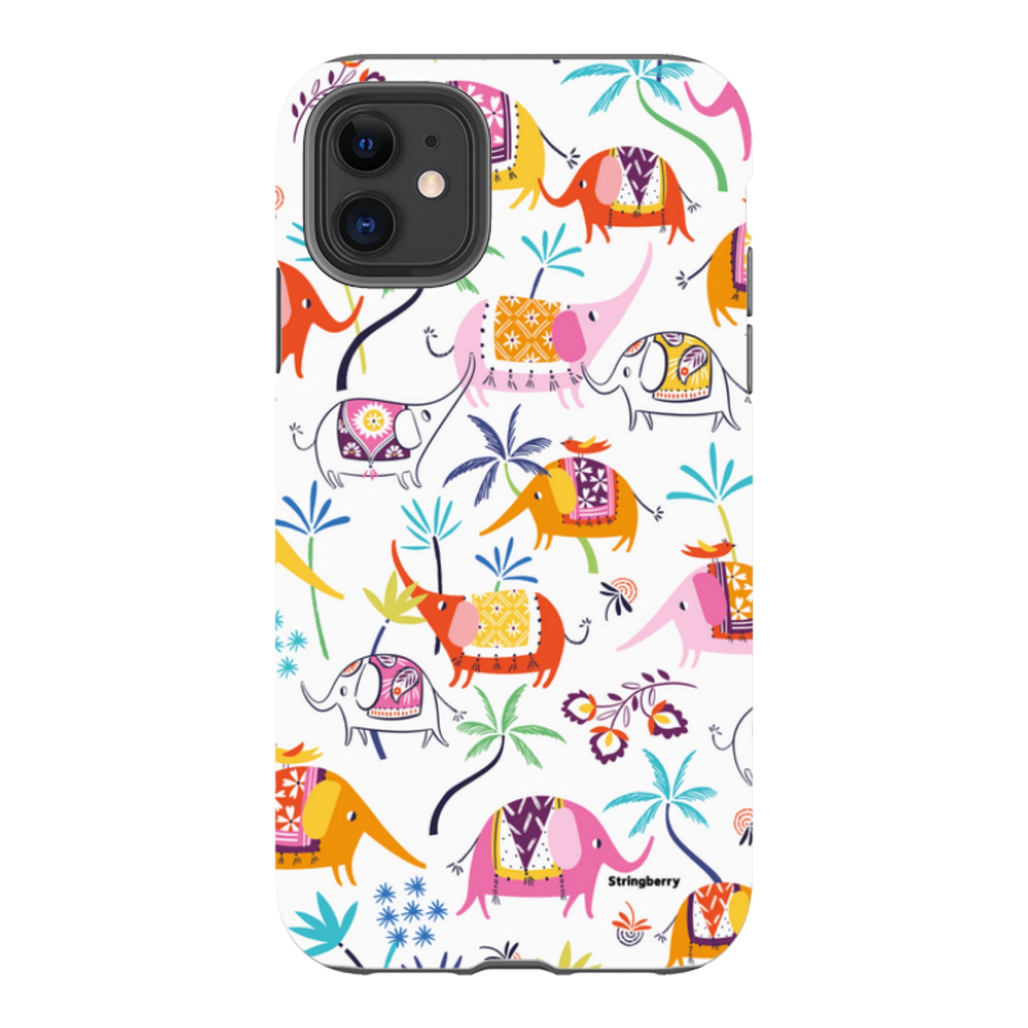 iPhone Tough Case - Elephants And Trees By Ali Brookes