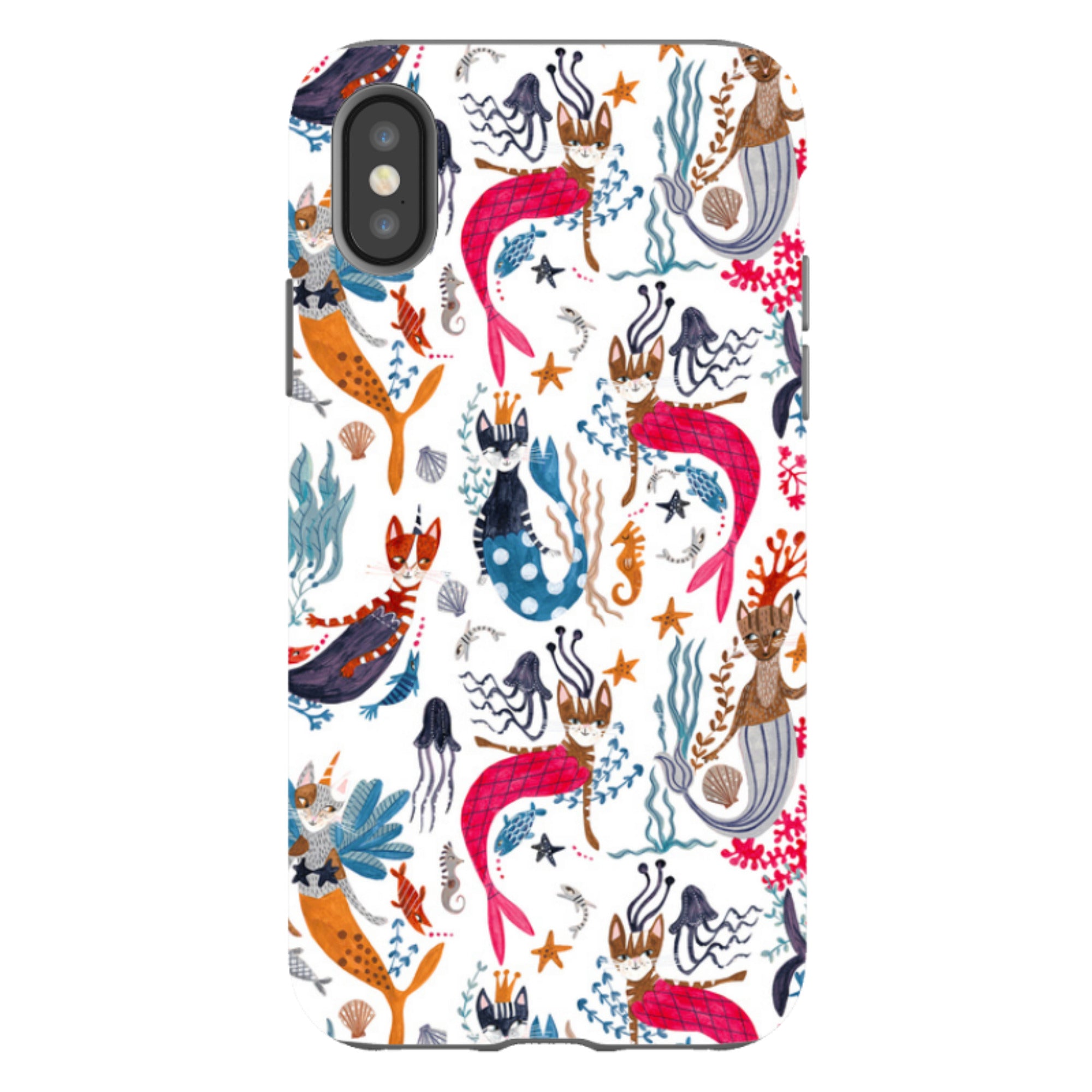 iPhone Tough Case - Cat-Fish By Caroline Bonne Muller