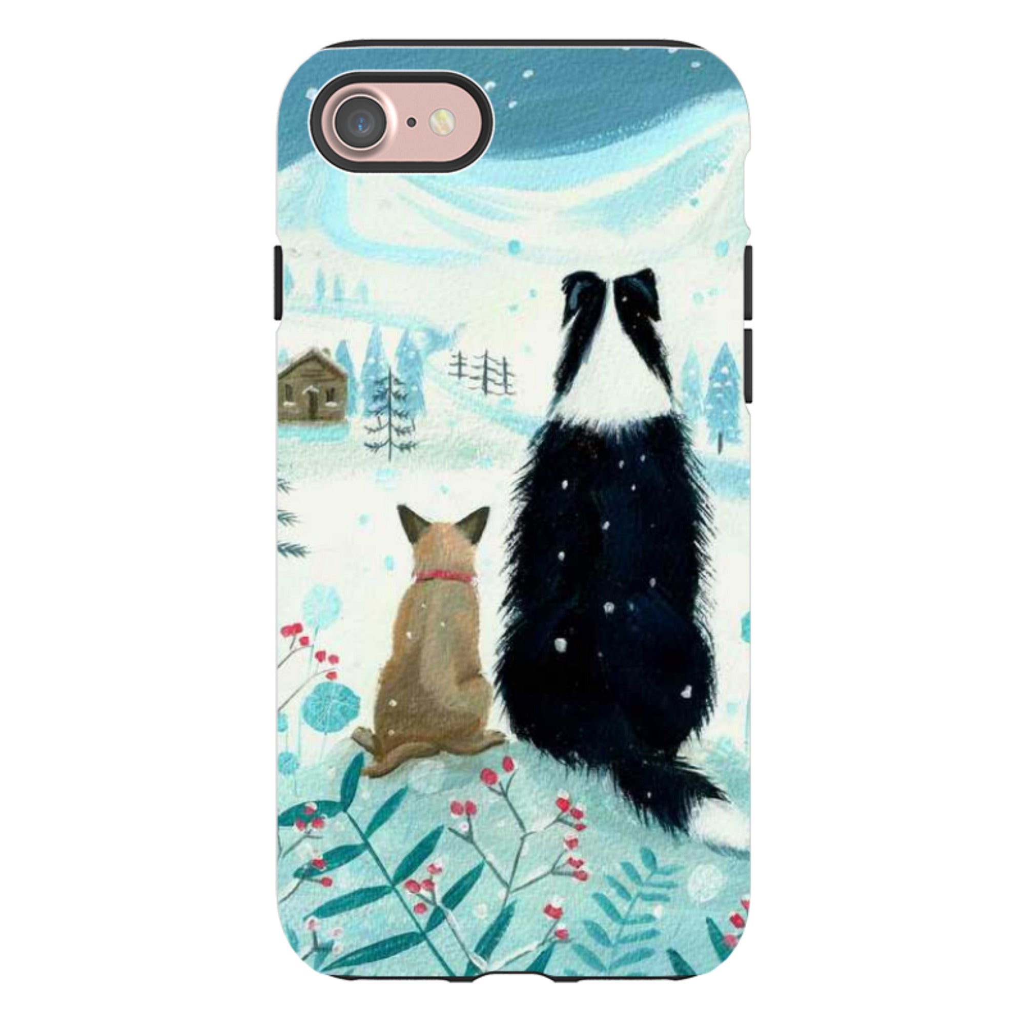 iPhone Tough Case - Dogs Xmas By Mary Stubberfield