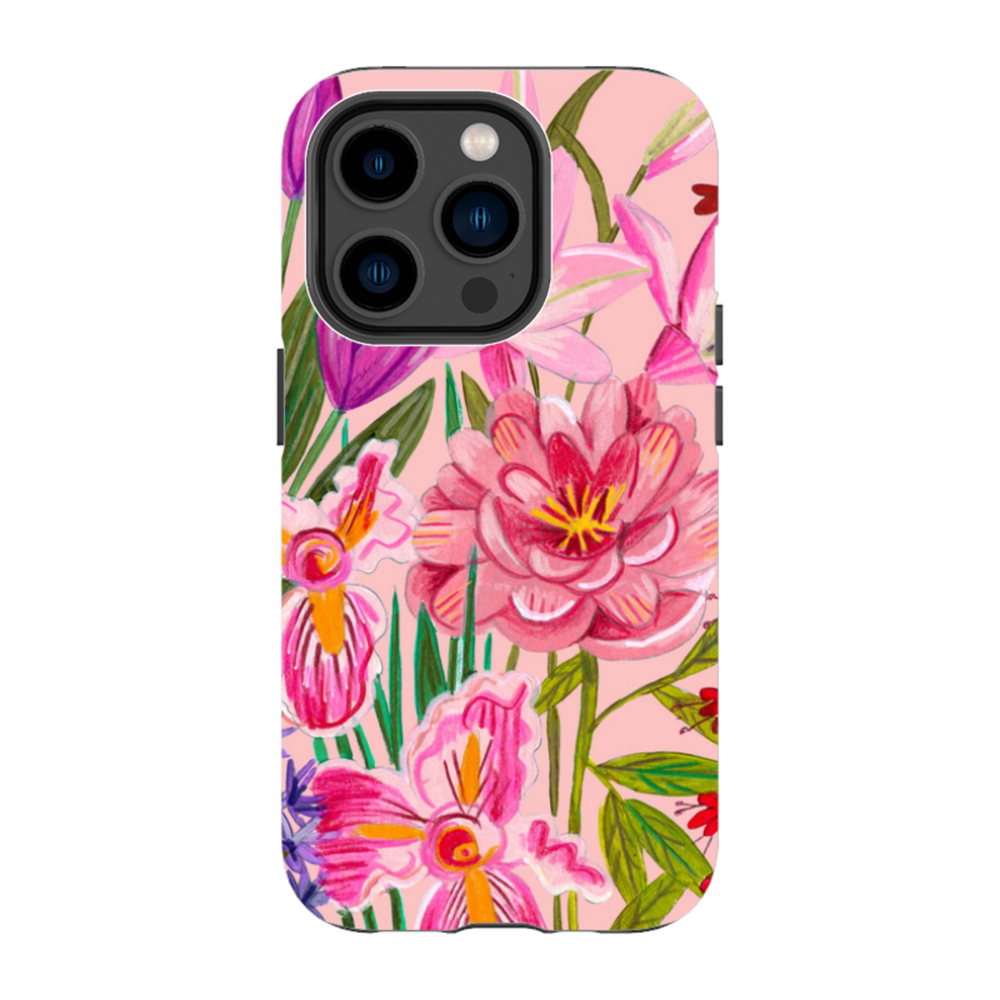 iPhone MagSafe Tough Case -  Pink Floral By Caroline Bonne Muller