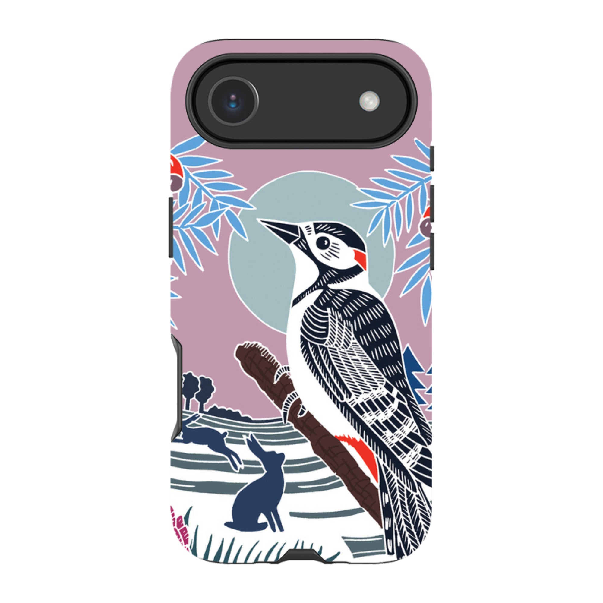 iPhone Tough Case - Woodpecker Pale By Kate Heiss