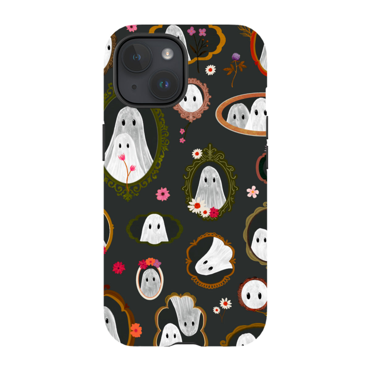 iPhone Tough Case - Framed Ghosts - Charcoal By Katherine Quinn