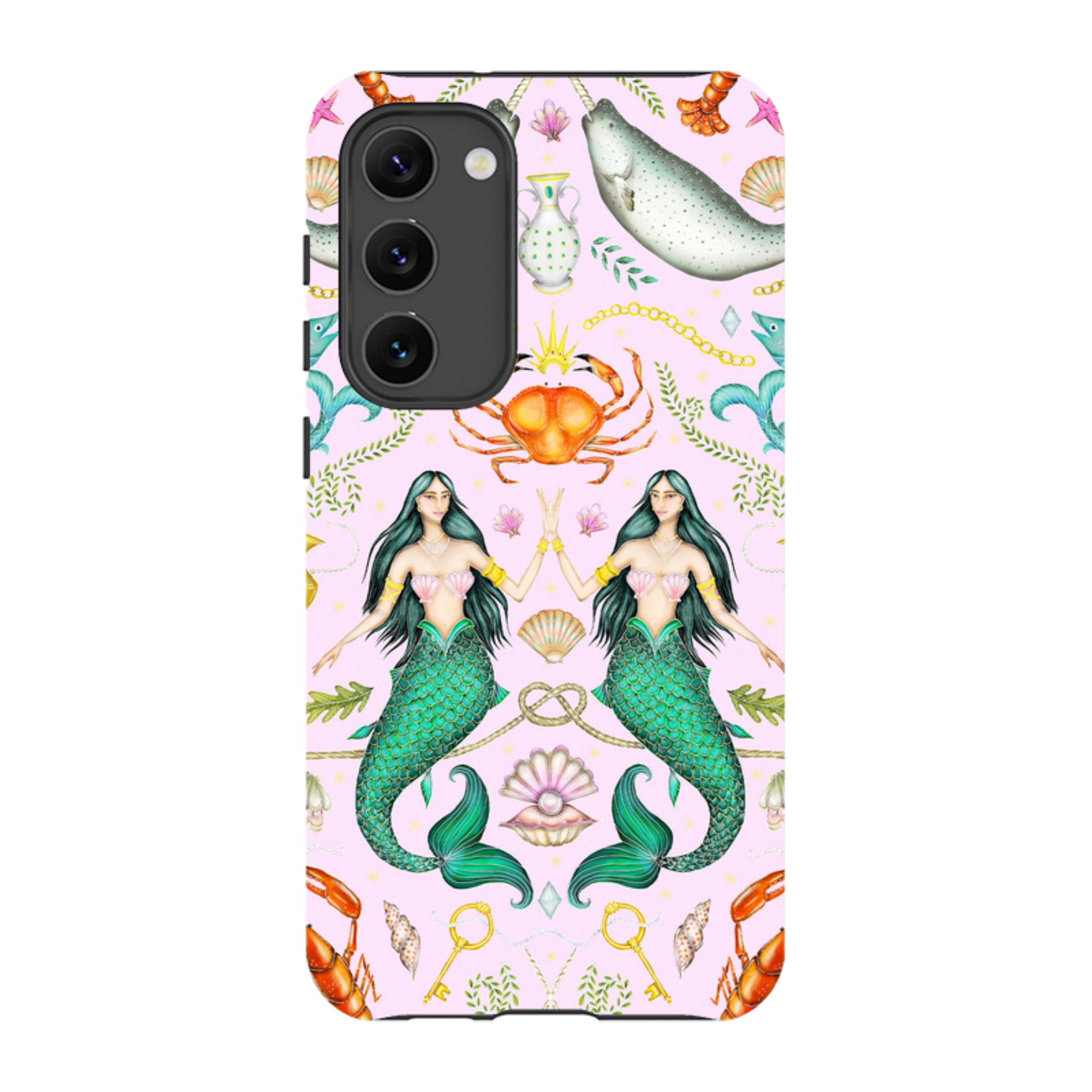 Samsung Tough Case - Tritons Treasure Pink By Catherine Rowe