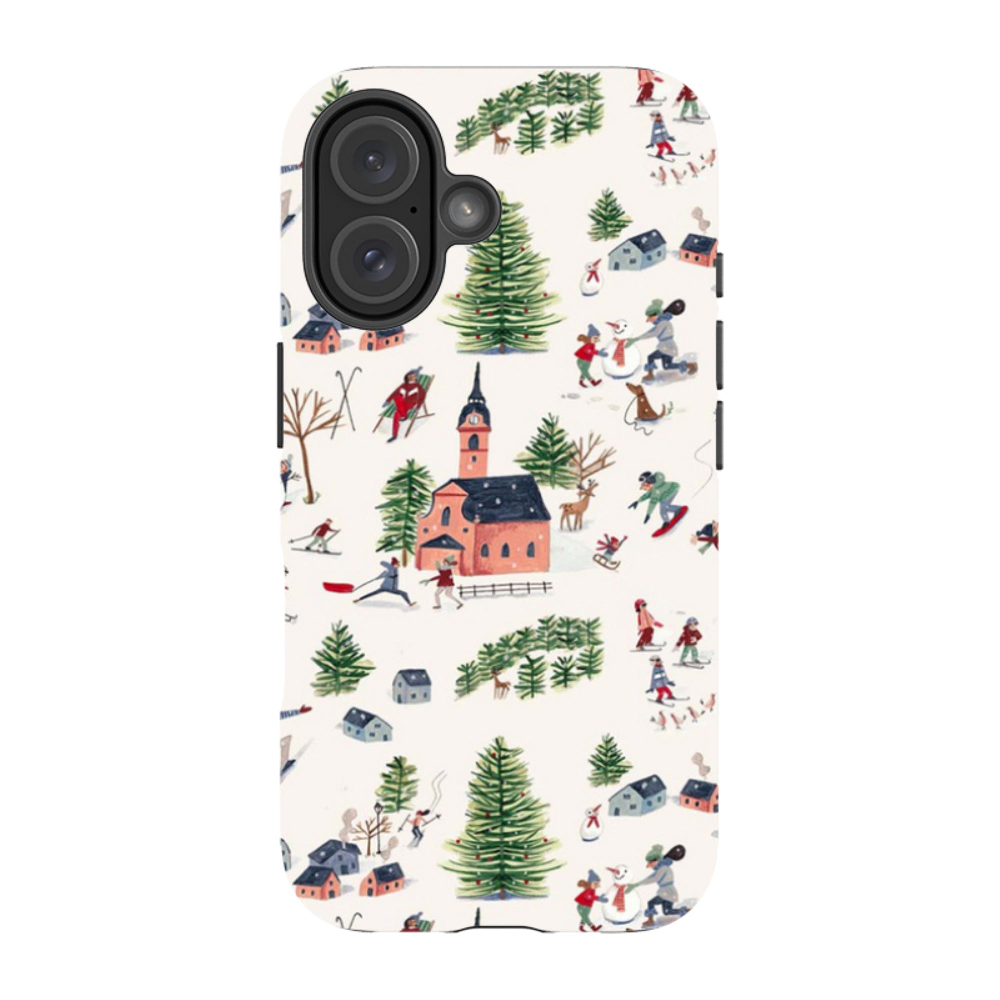 iPhone Tough Case - Skiing By Caroline Bonne Muller