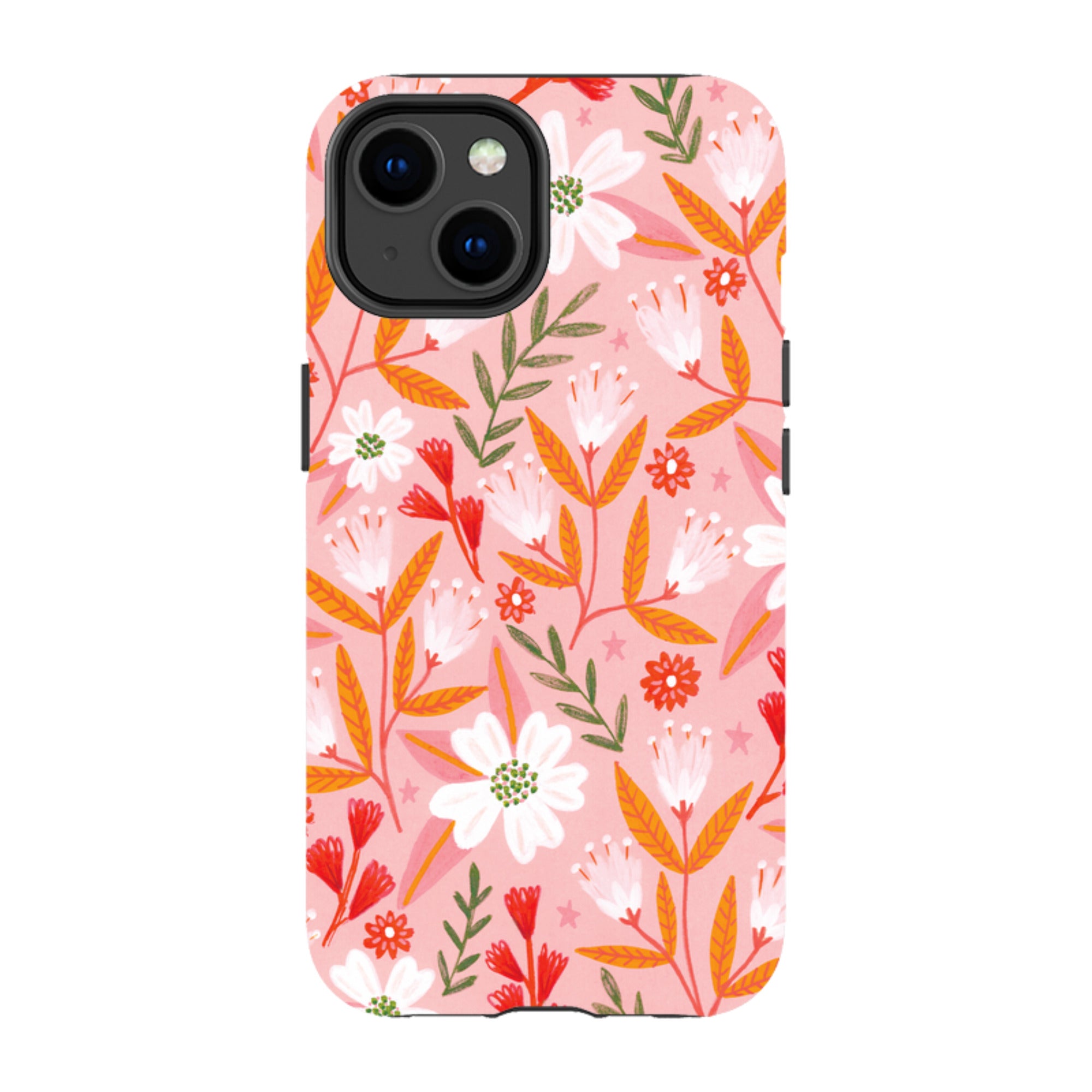 iPhone Tough Case - Pink And Orange Florals By Lee Foster Wilson