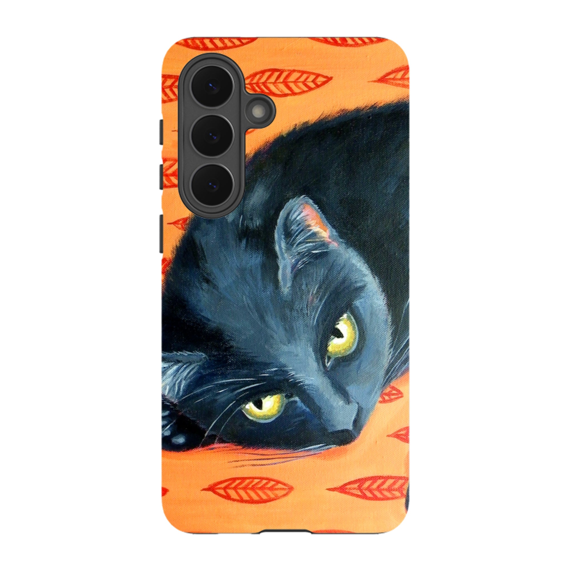 Samsung Tough Case - Black Cat By Mary Stubberfield