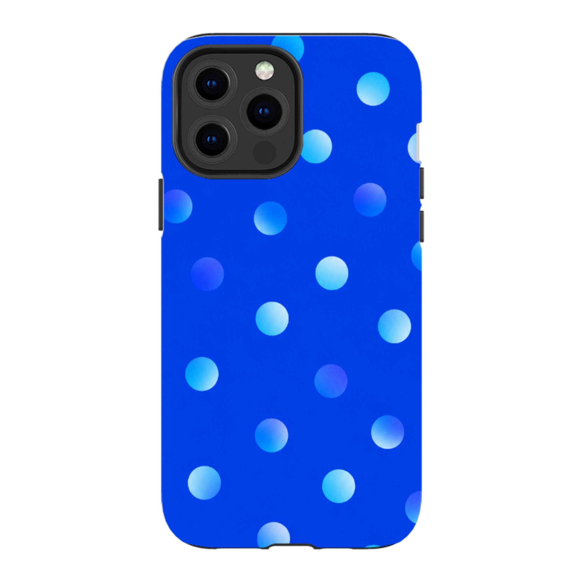 iPhone Tough Case - Blue Polka Dot