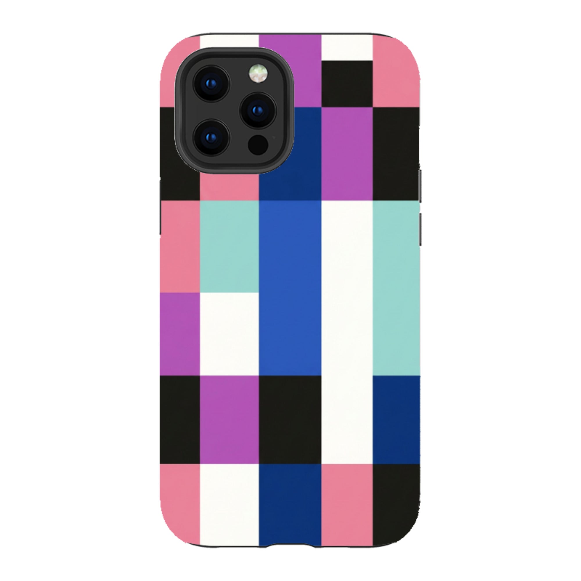 iPhone Tough Case - Pastel Cyberpunk Checkerboard