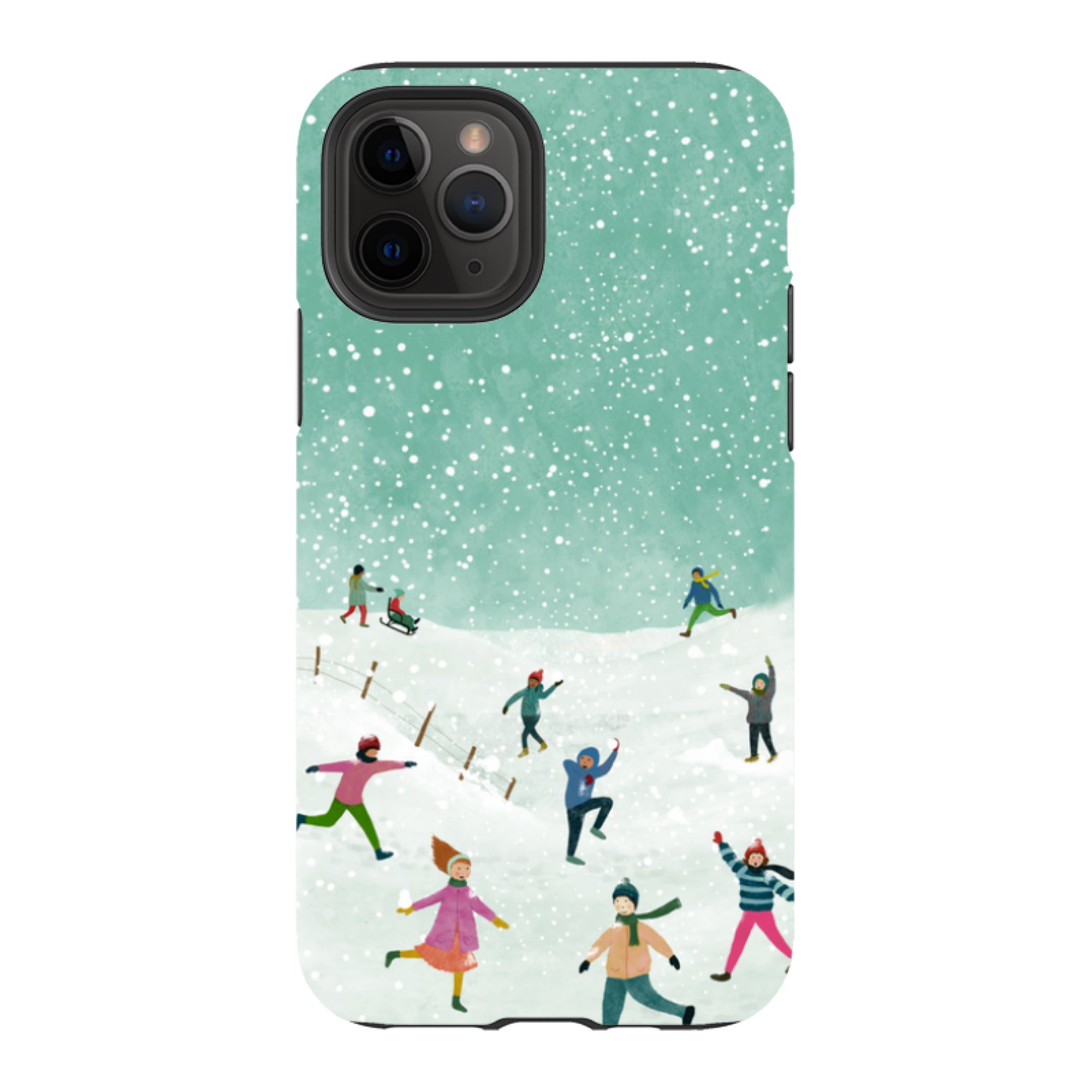 iPhone Tough Case - Snowball Fight By Katherine Quinn