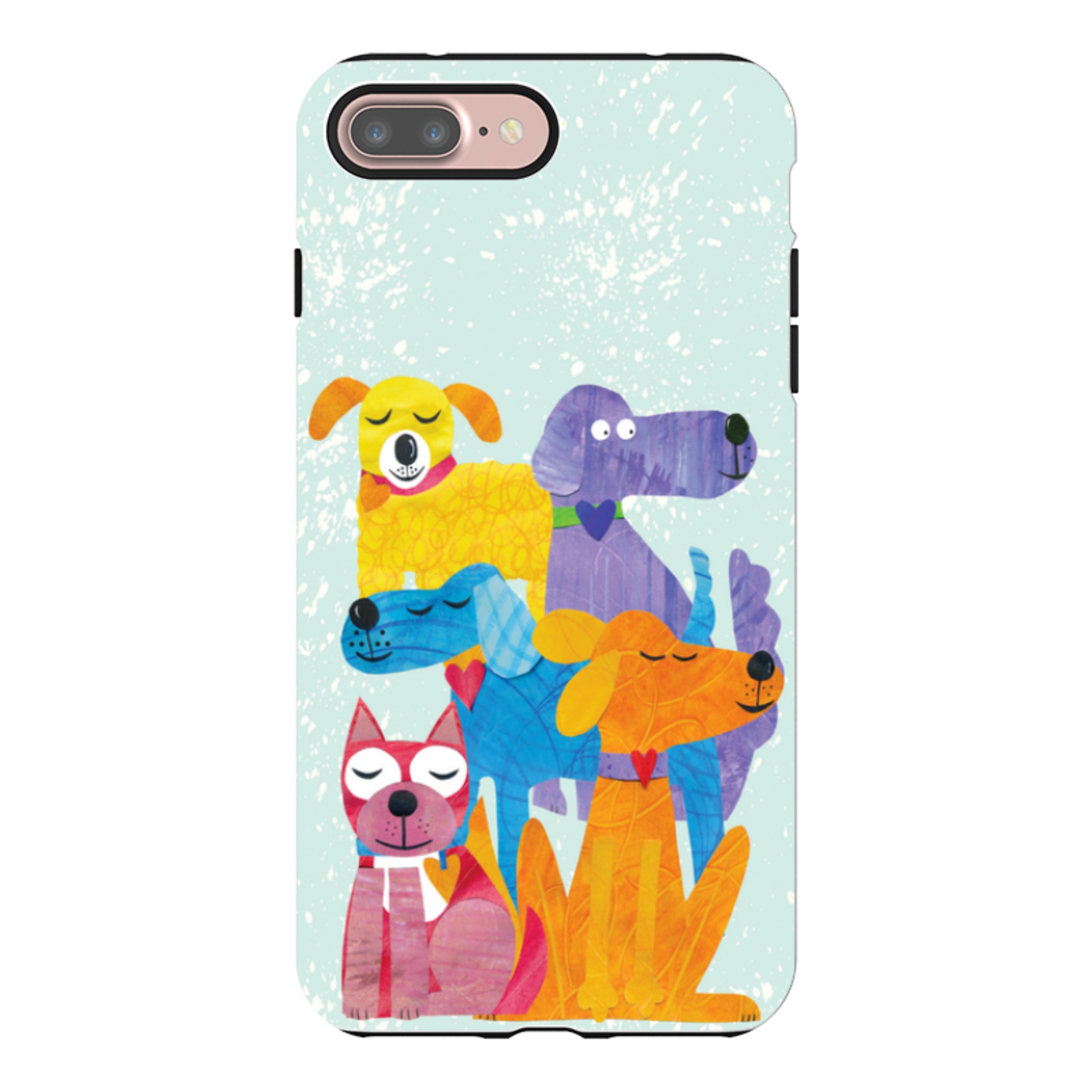 iPhone Tough Case - Patch Work Pups By Tracey English