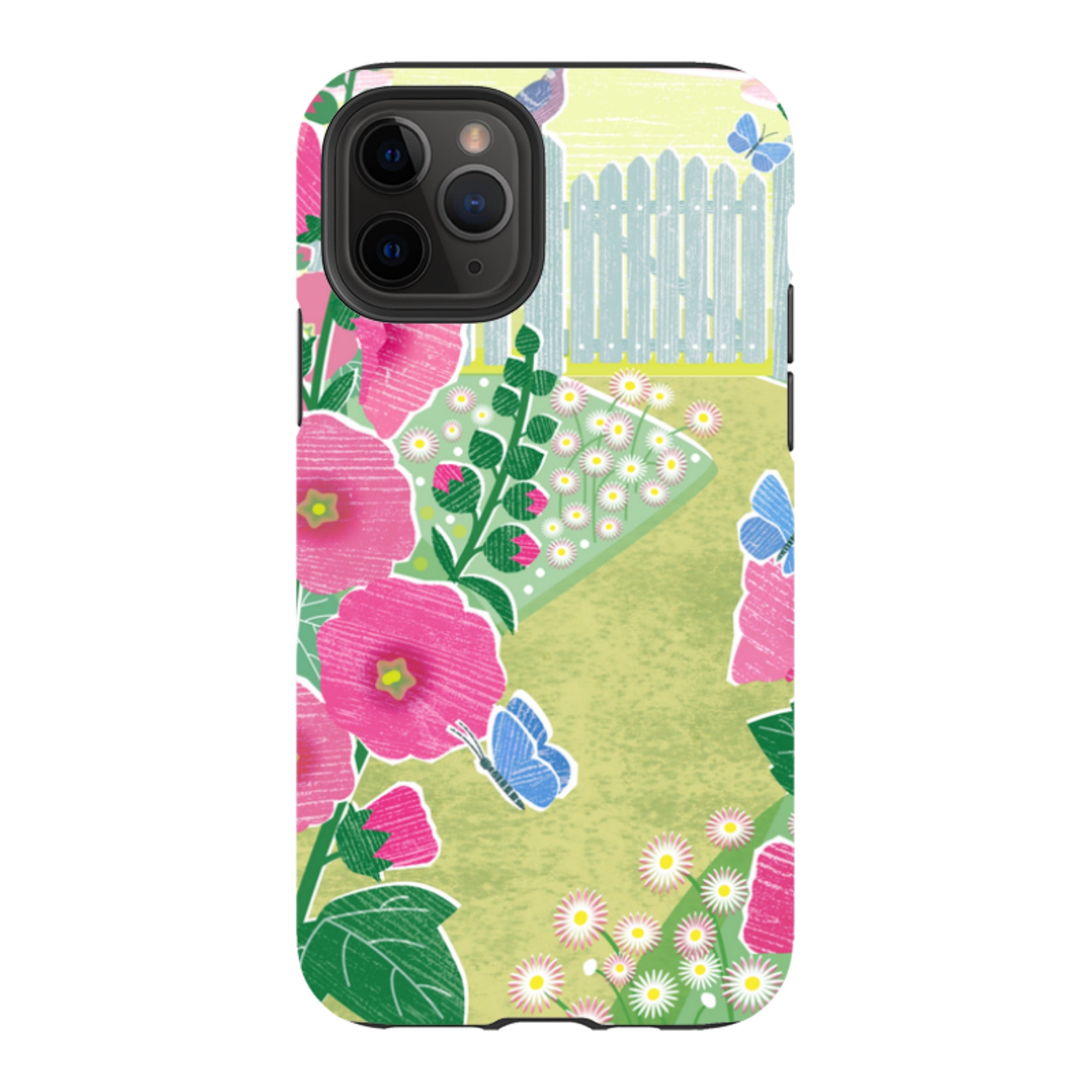 iPhone Tough Case - Hollyhocks By Liane Payne