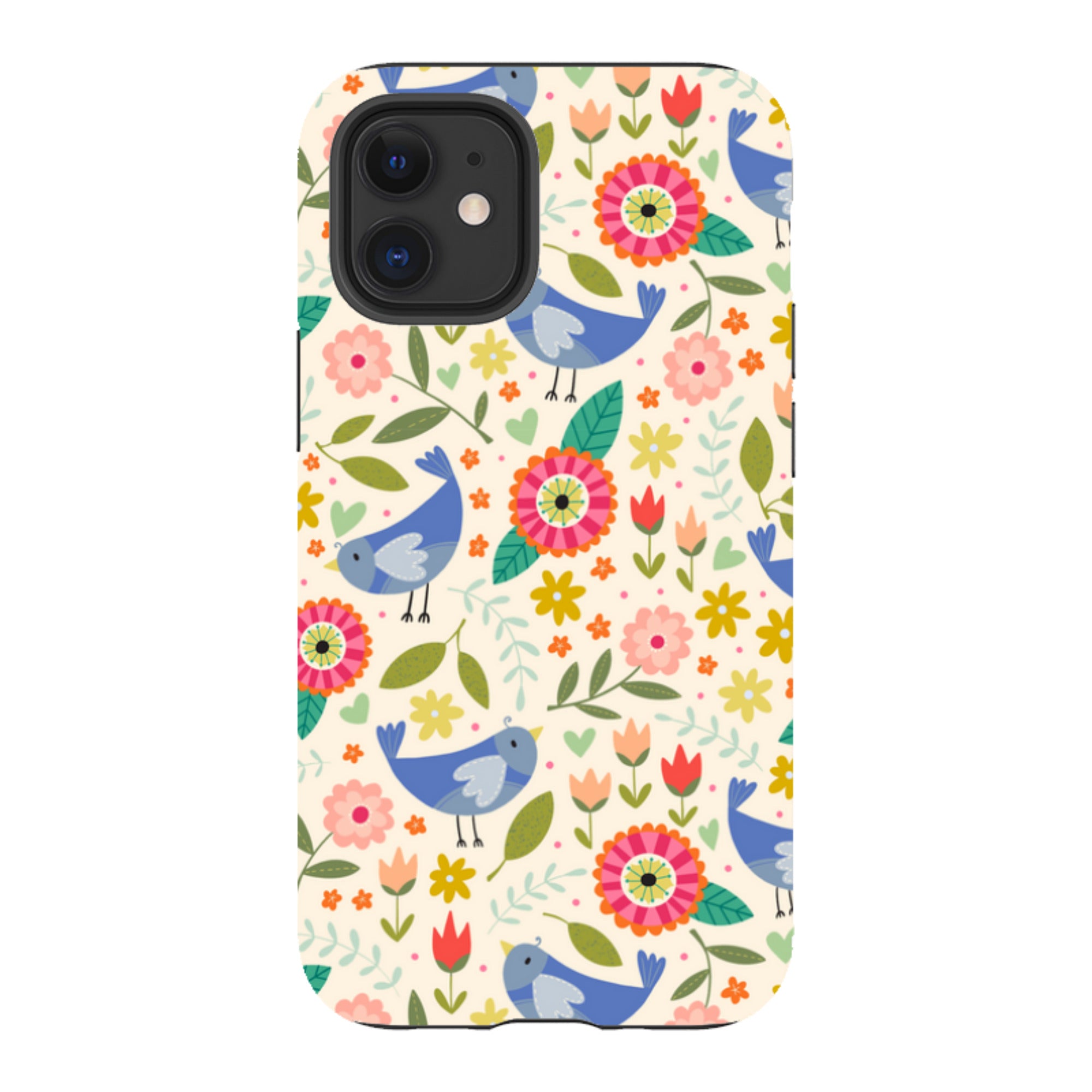 iPhone Tough Case - Bird Pattern I By Suzy Taylor
