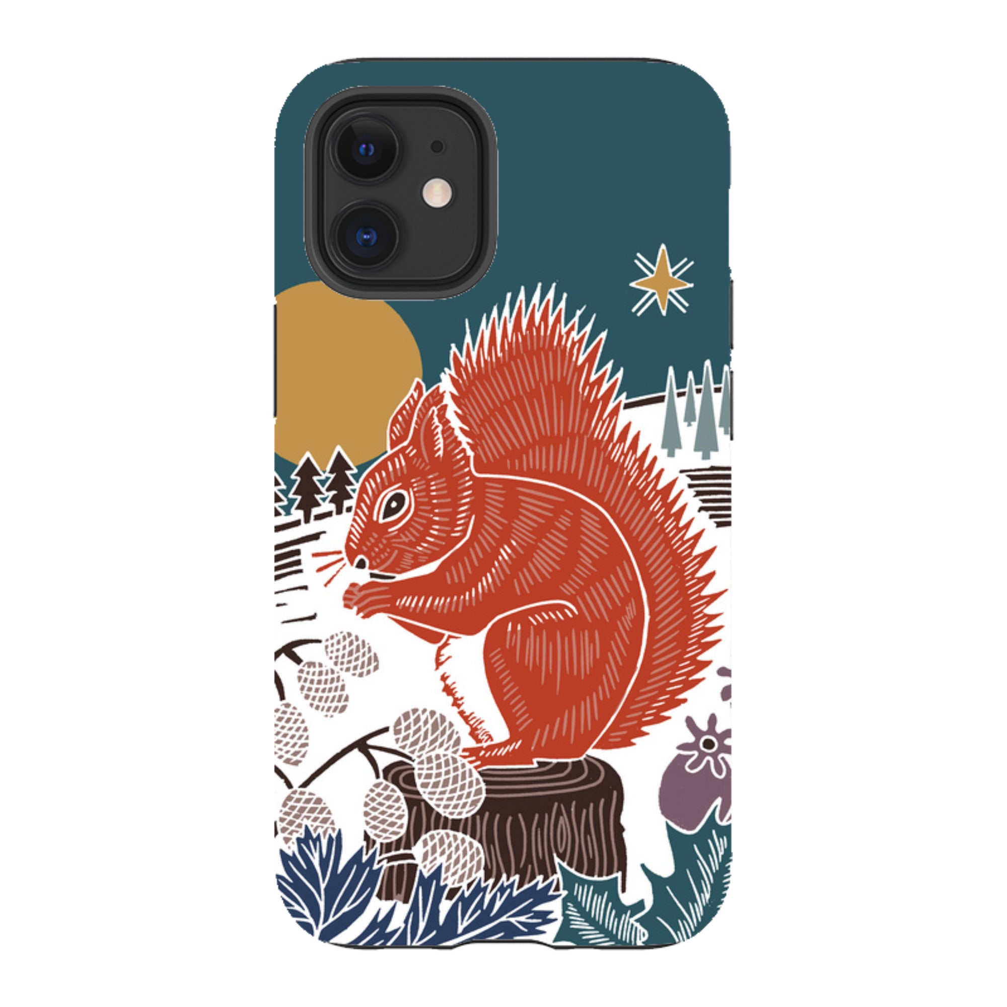 iPhone Tough Case - Winter Squirrel By Kate Heiss