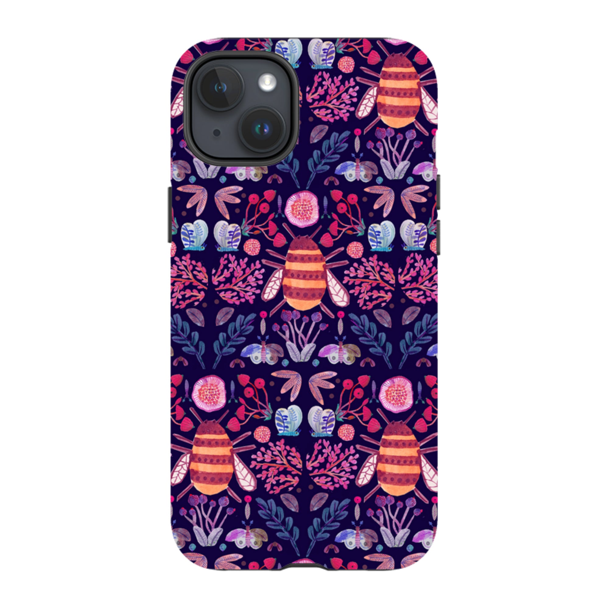iPhone Tough Case - Botanics and Insects By Gabriela Larios