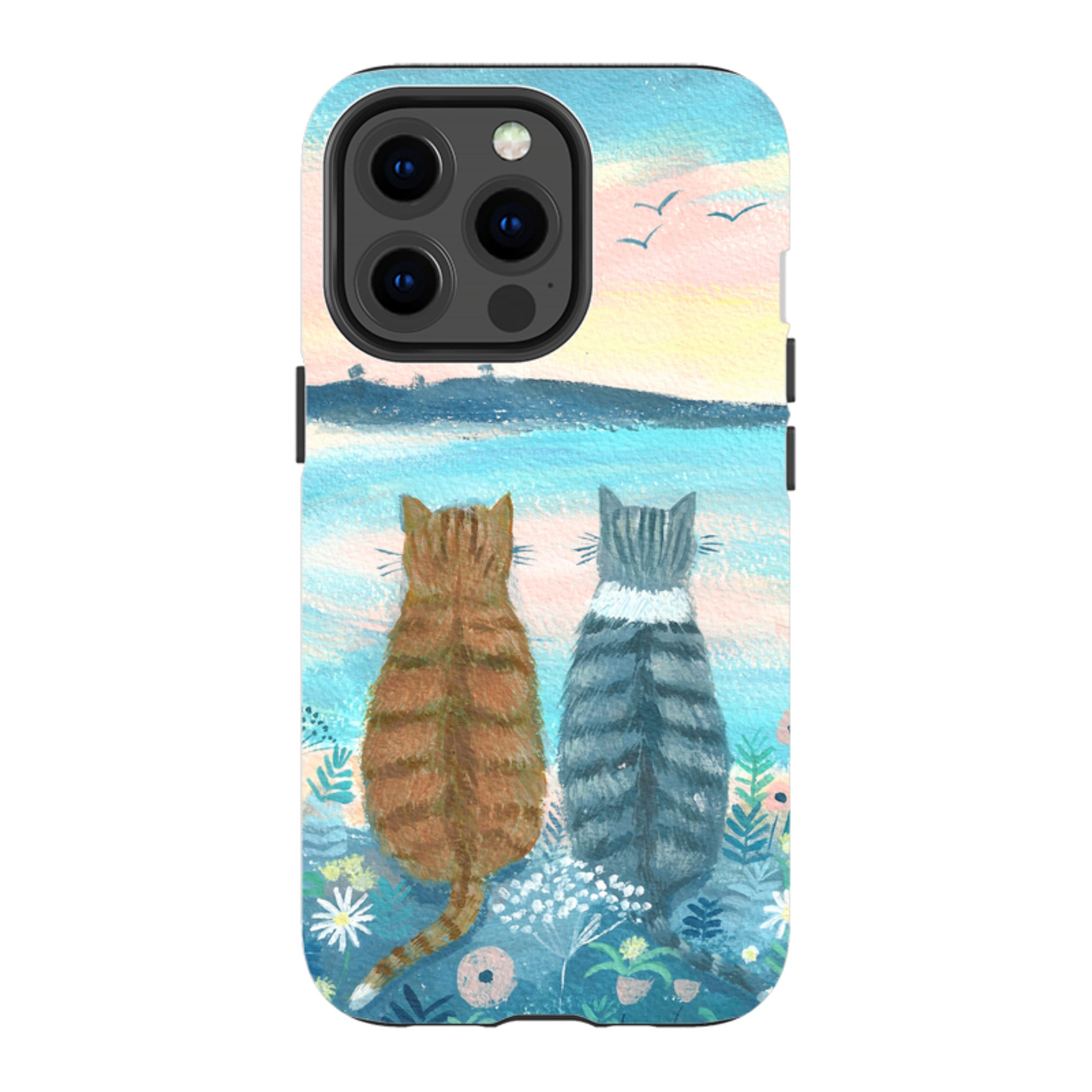 iPhone Tough Case - Sunset Cats 2 By Mary Stubberfield
