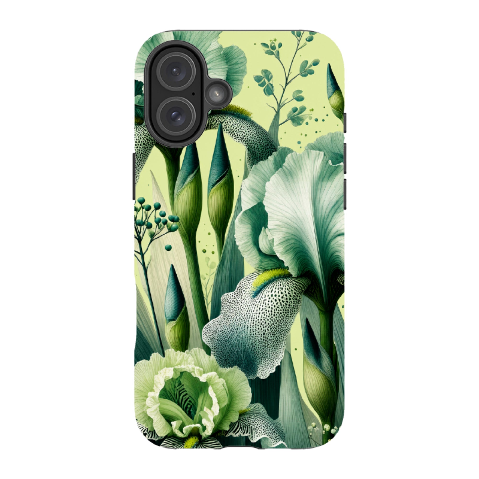 iPhone MagSafe Tough Case - Sage Green Iris Floral