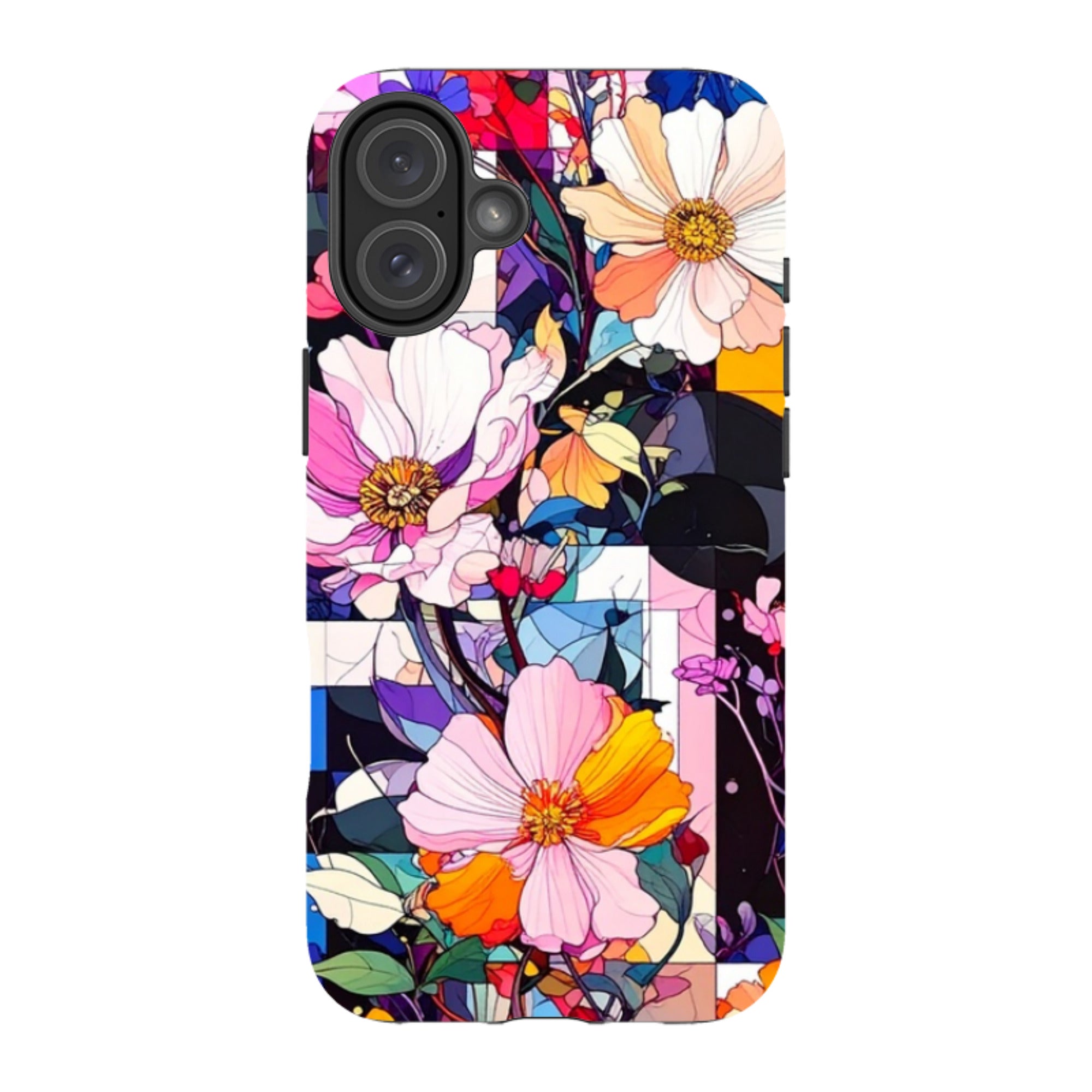 iPhone MagSafe Tough Case - Block Floral