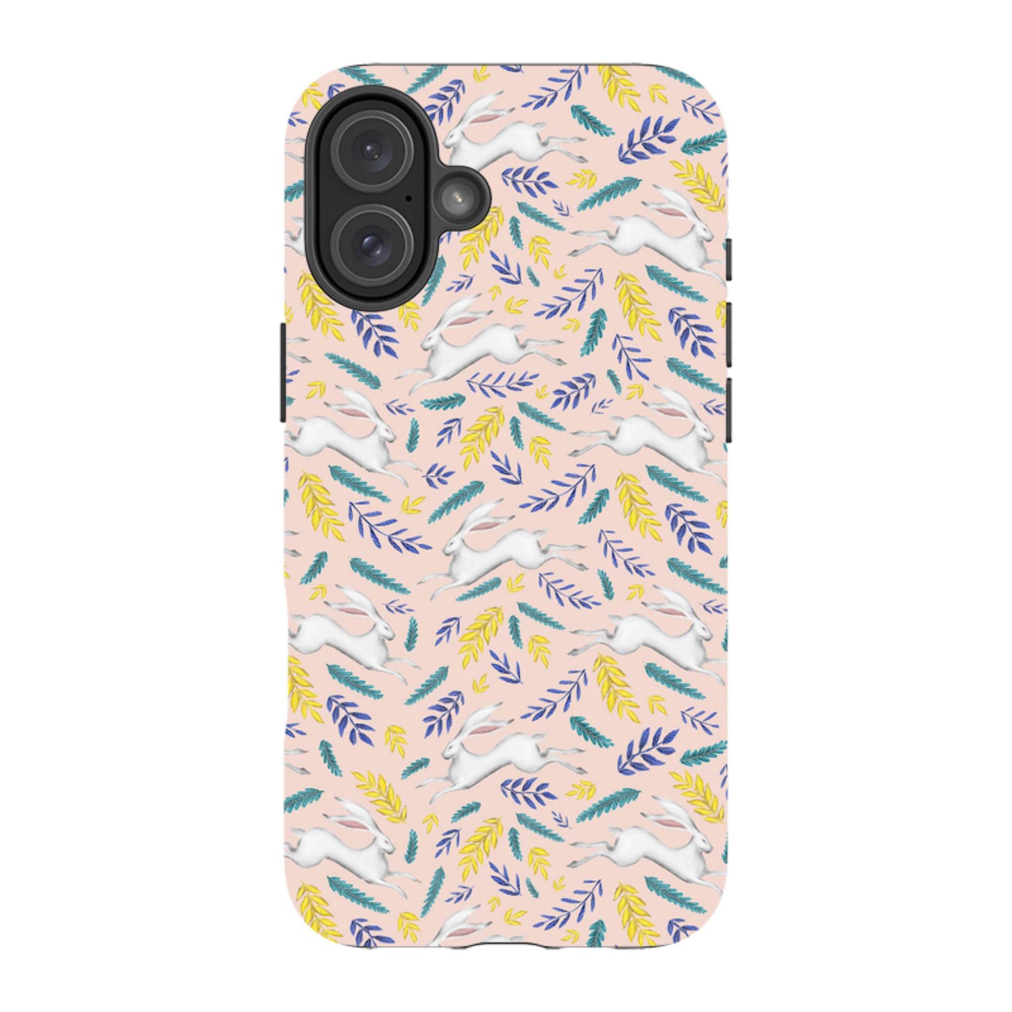 iPhone Tough Case - White Hare Pattern By Catherine Rowe