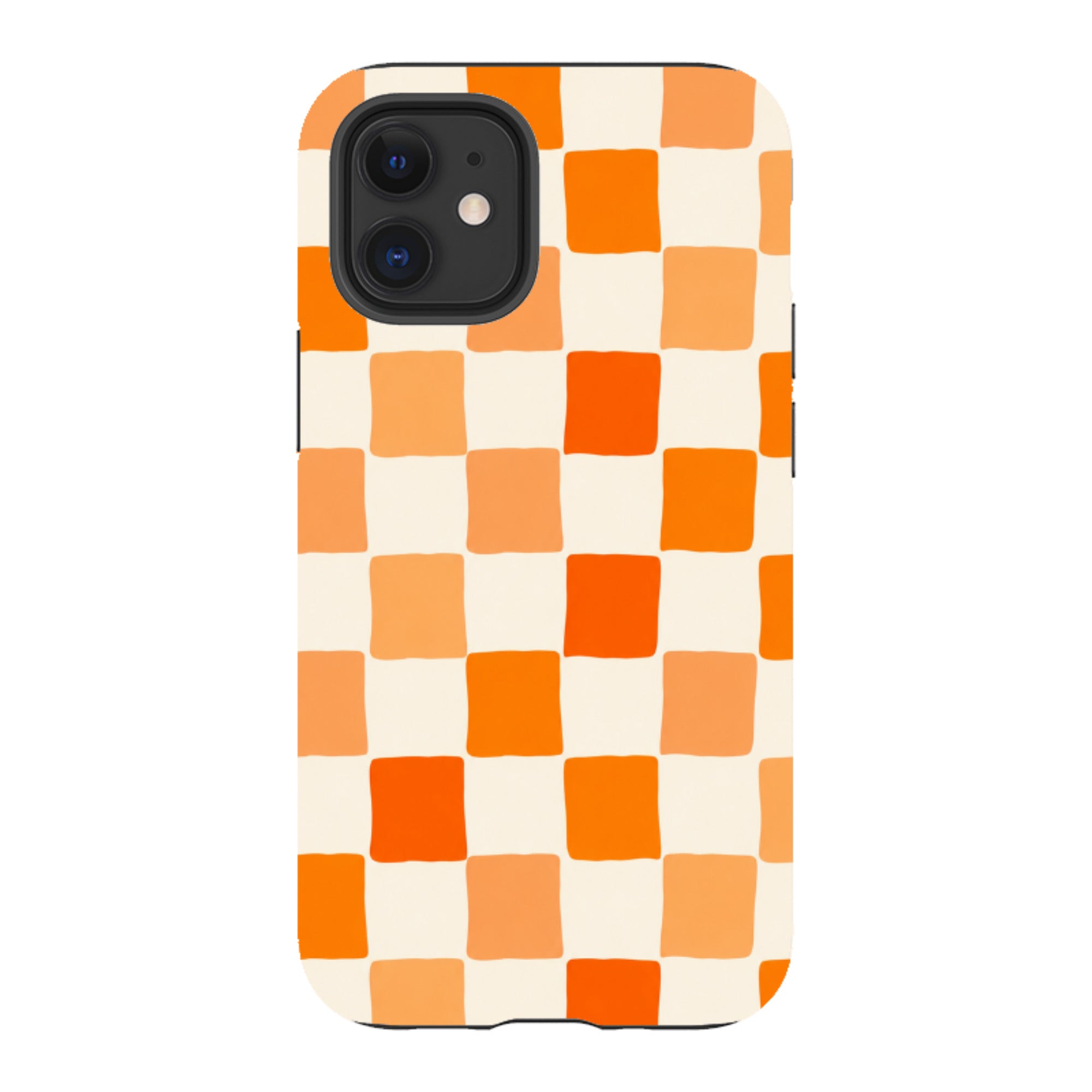 iPhone Tough Case - Orange Checkerboard