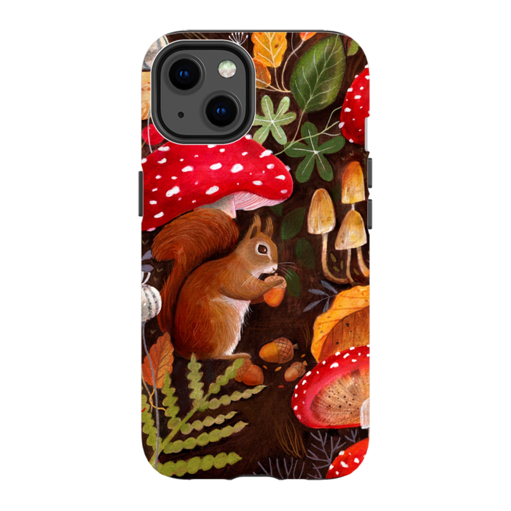 iPhone MagSafe Tough Case - Squirrel Mushrooms By Bex Parkin